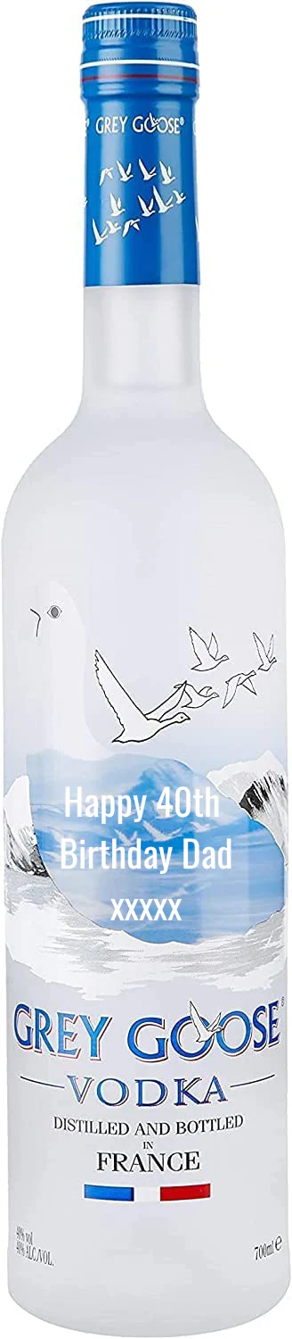 Personalised Bottle of Grey Goose Vodka 70cl - Image 5