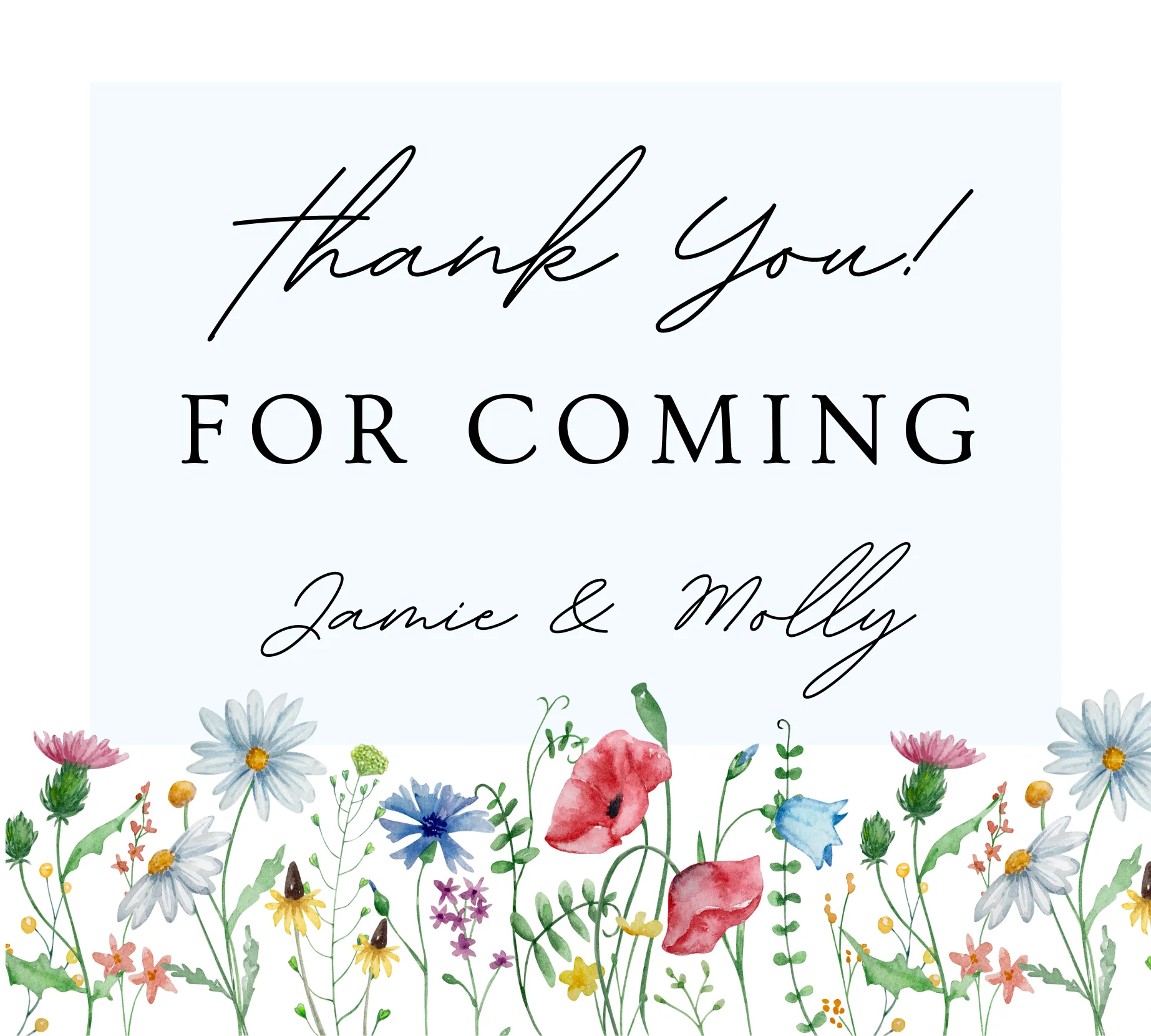 Personalised Miniature Alcohol Bottles Wedding Favours  - Thank You Wild Flowers Design - Image 3