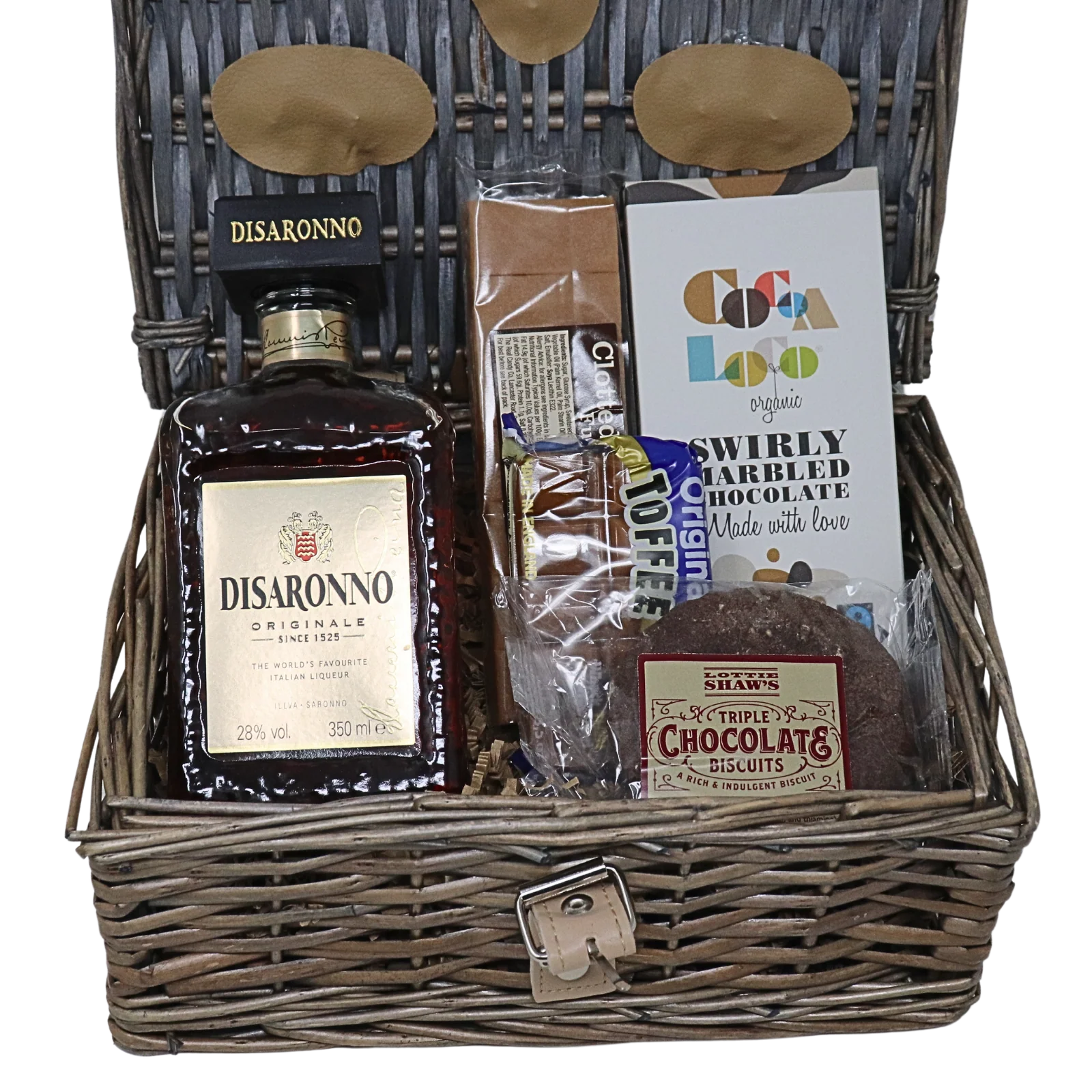 Disaronno Amaretto 35cl & Treats 10 Inch Hamper