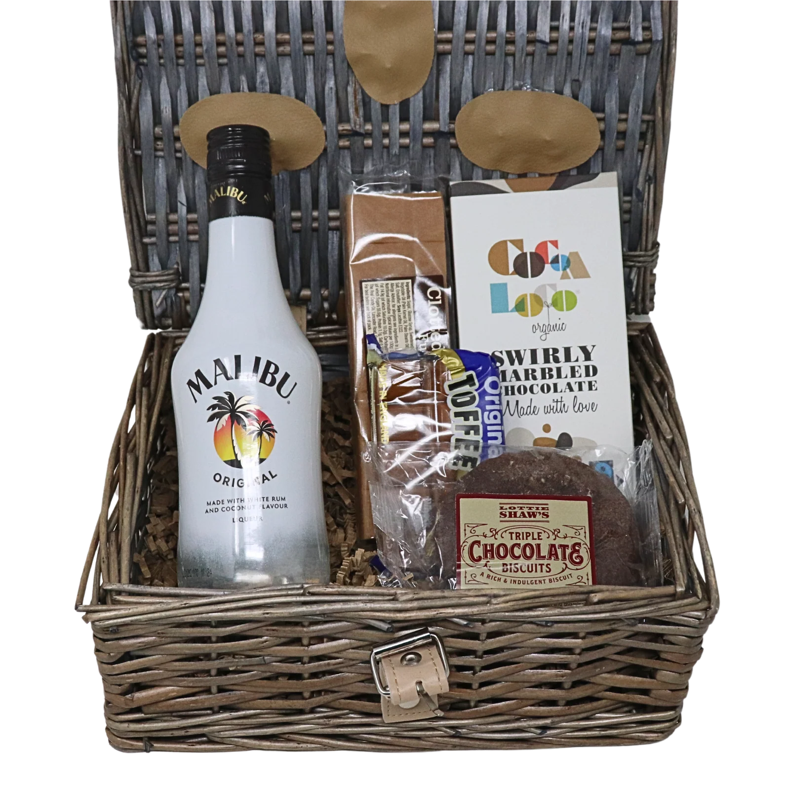 Malibu 35cl & Treats 10 Inch Hamper