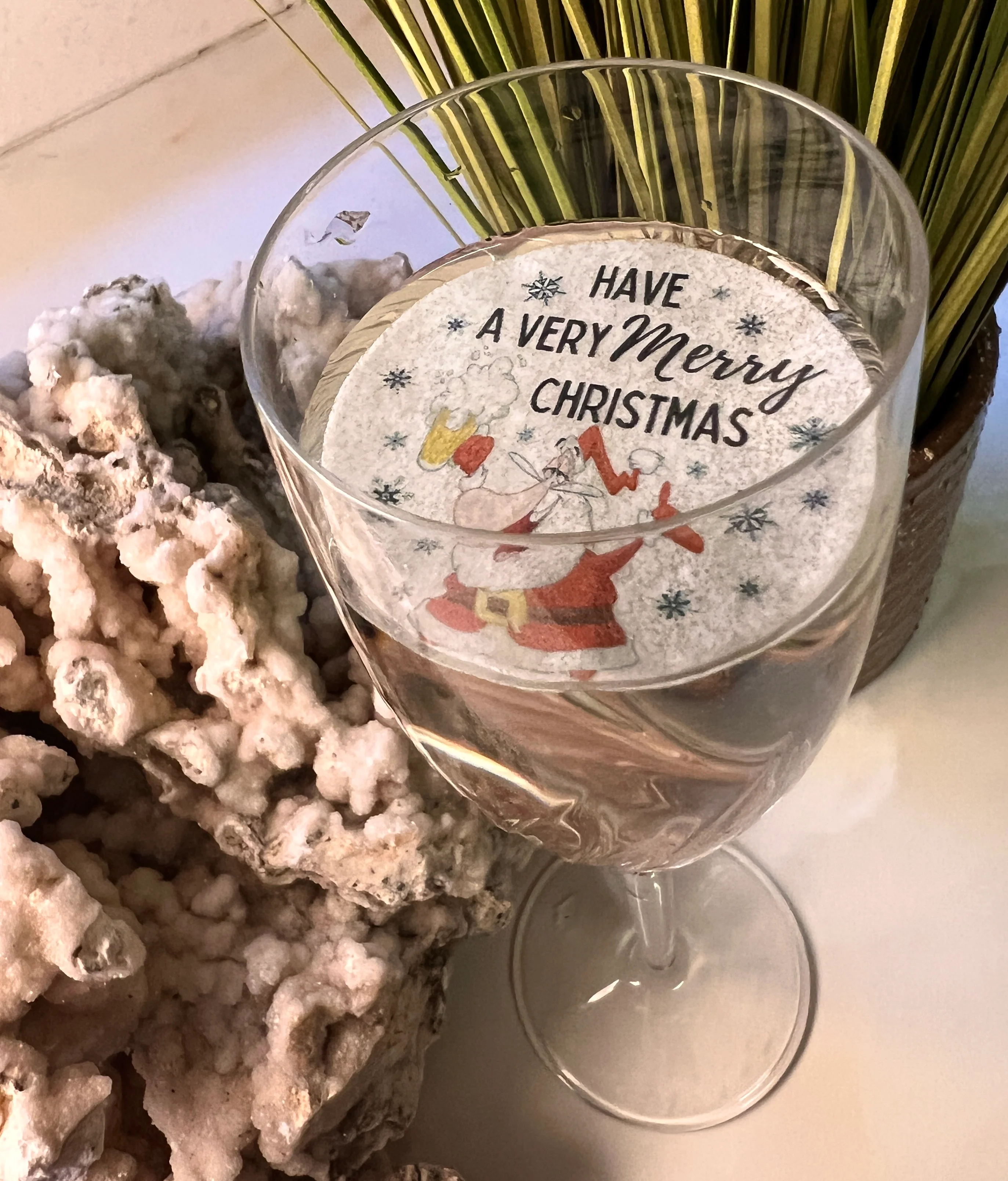 Merry Christmas Design Edible Drink Toppers - Image 3