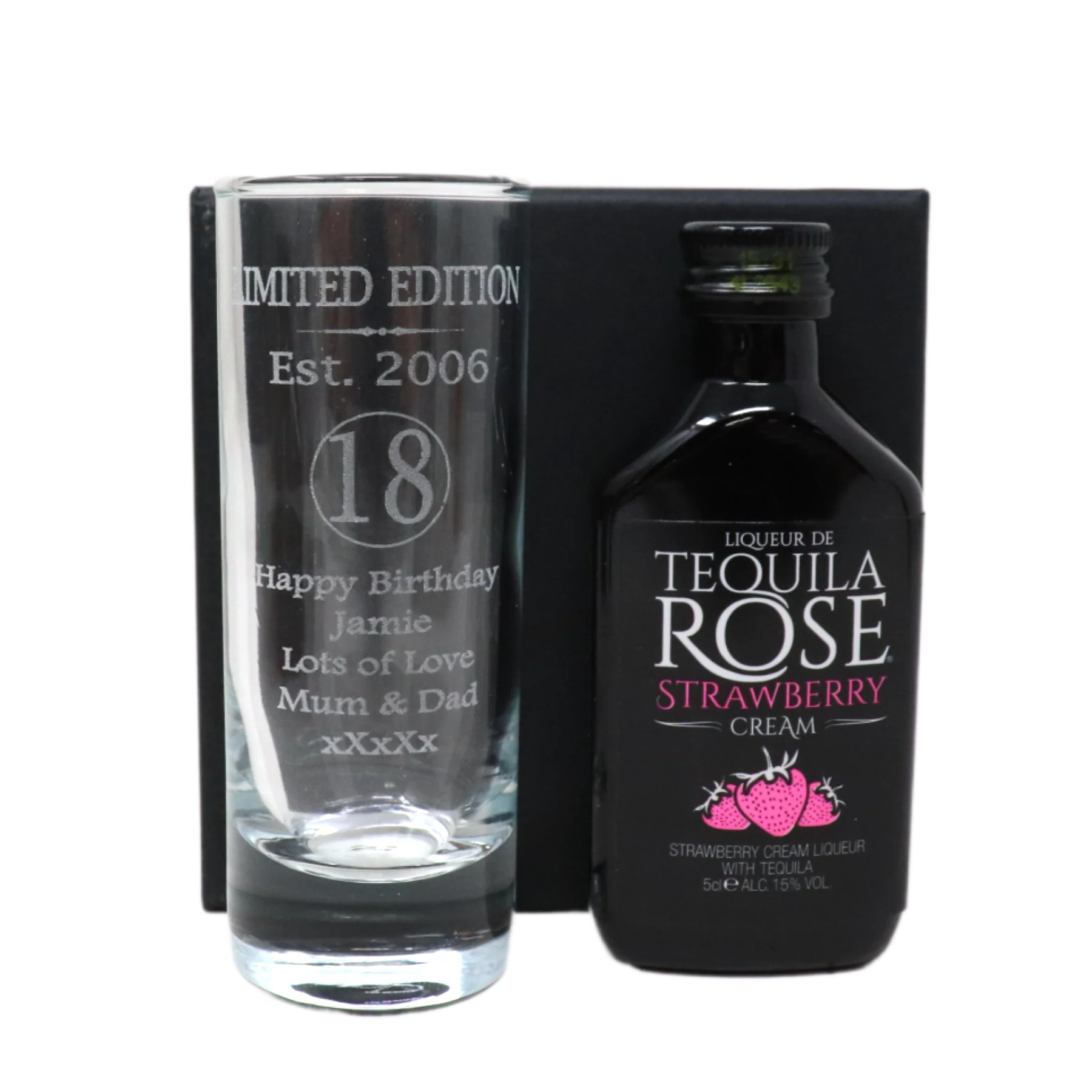 Personalised 18th Birthday Est 2006 Limited Edition Shot Glass & Miniature Alcohol Bottle - Image 7