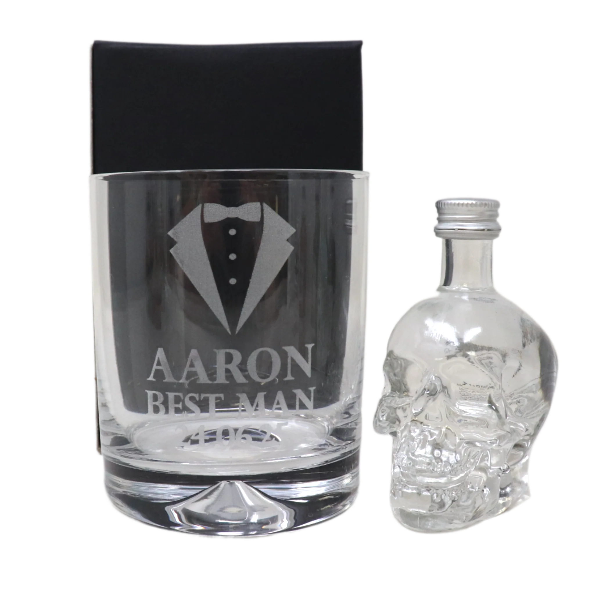 Personalised Best Man Wedding Glass Tumbler & Miniature Alcohol Gift Set - Image 10