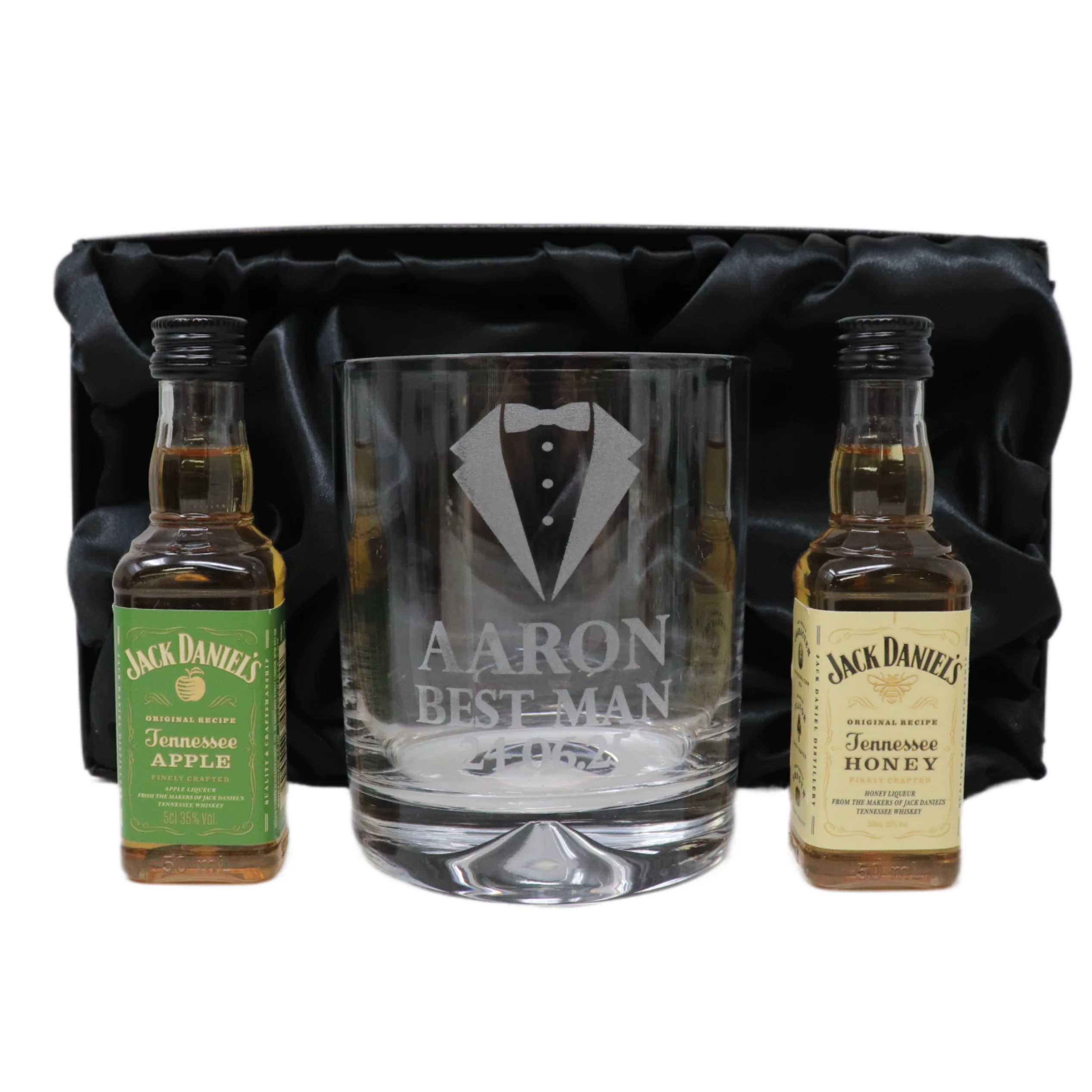 Personalised Best Man Wedding Glass Tumbler & Miniature Alcohol Gift Set - Image 20