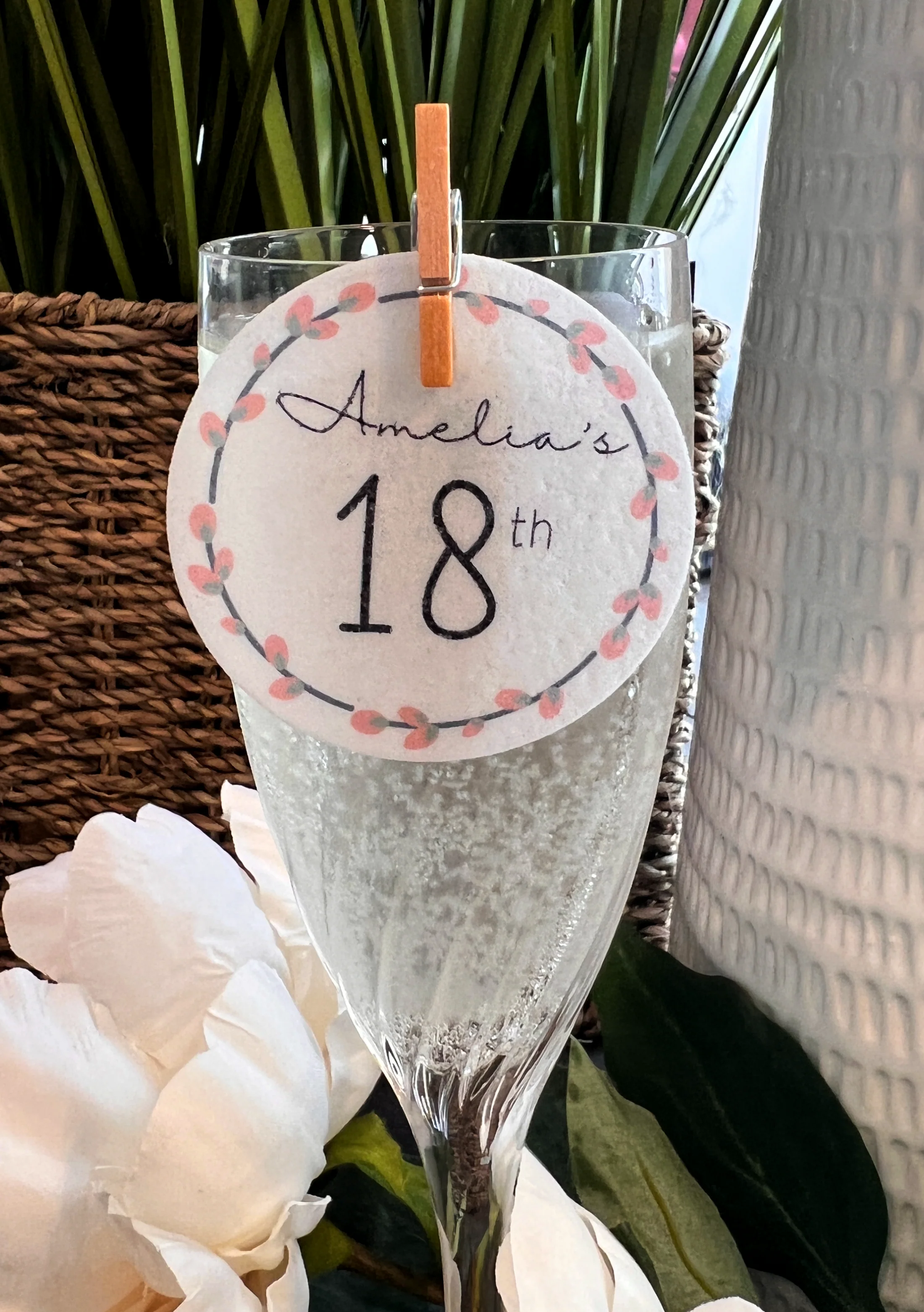 Personalised Birthday Age Edible Cocktail Drink Toppers - Image 4