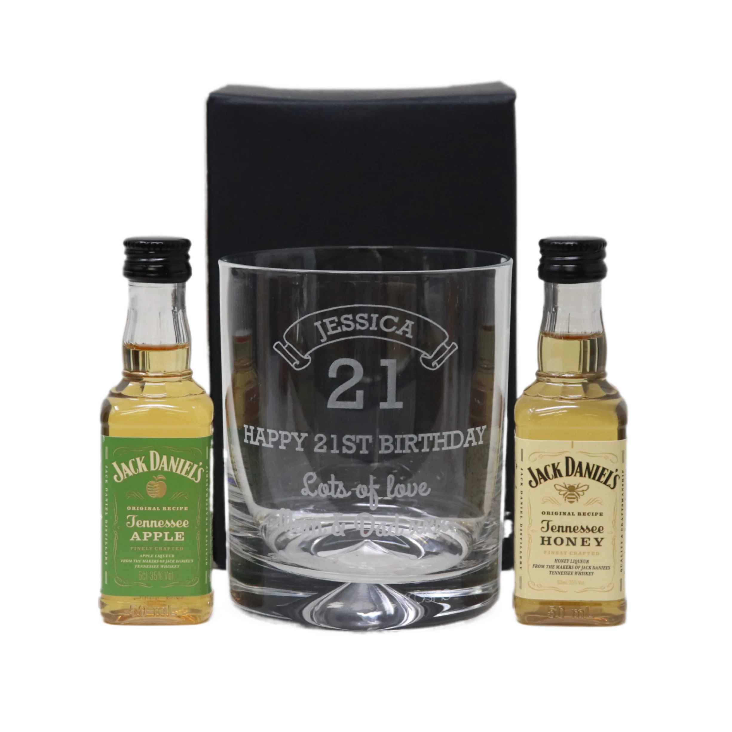 Personalised Birthday Age Glass Tumbler & Miniature Alcohol Gift Set - Image 8