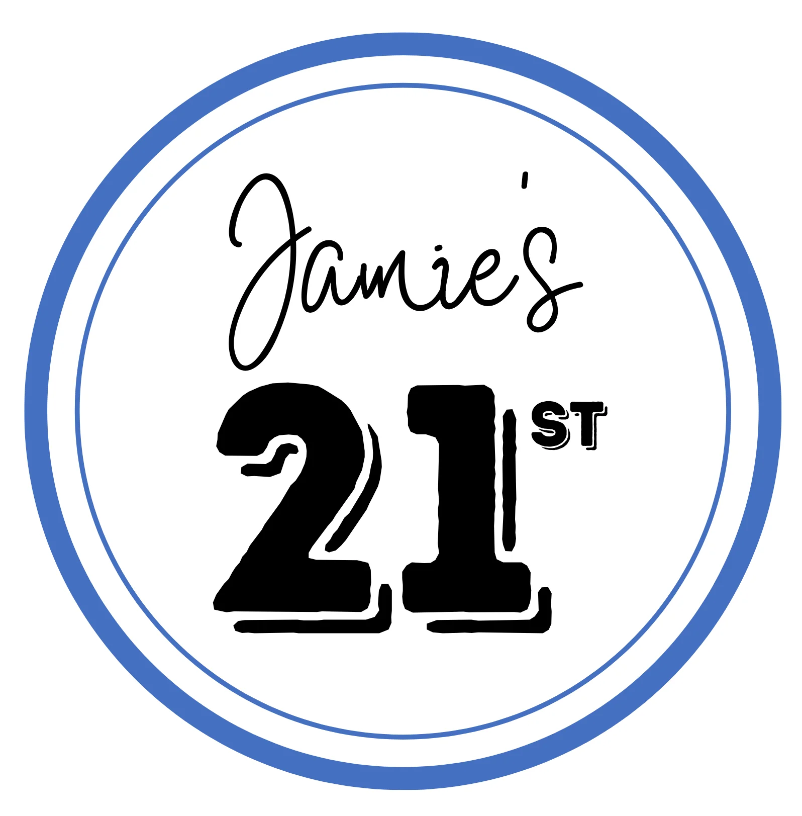 Personalised Blue Birthday Age Edible Cocktail Drink Toppers - Image 3