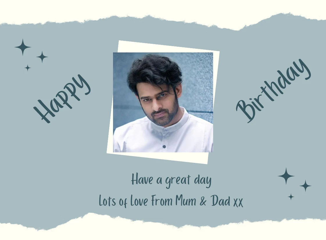 Personalised Prosecco Bottle Label - Blue Birthday Photo Design - Image 2