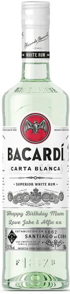 Personalised Bottle of Bacardi 70cl - Image 5