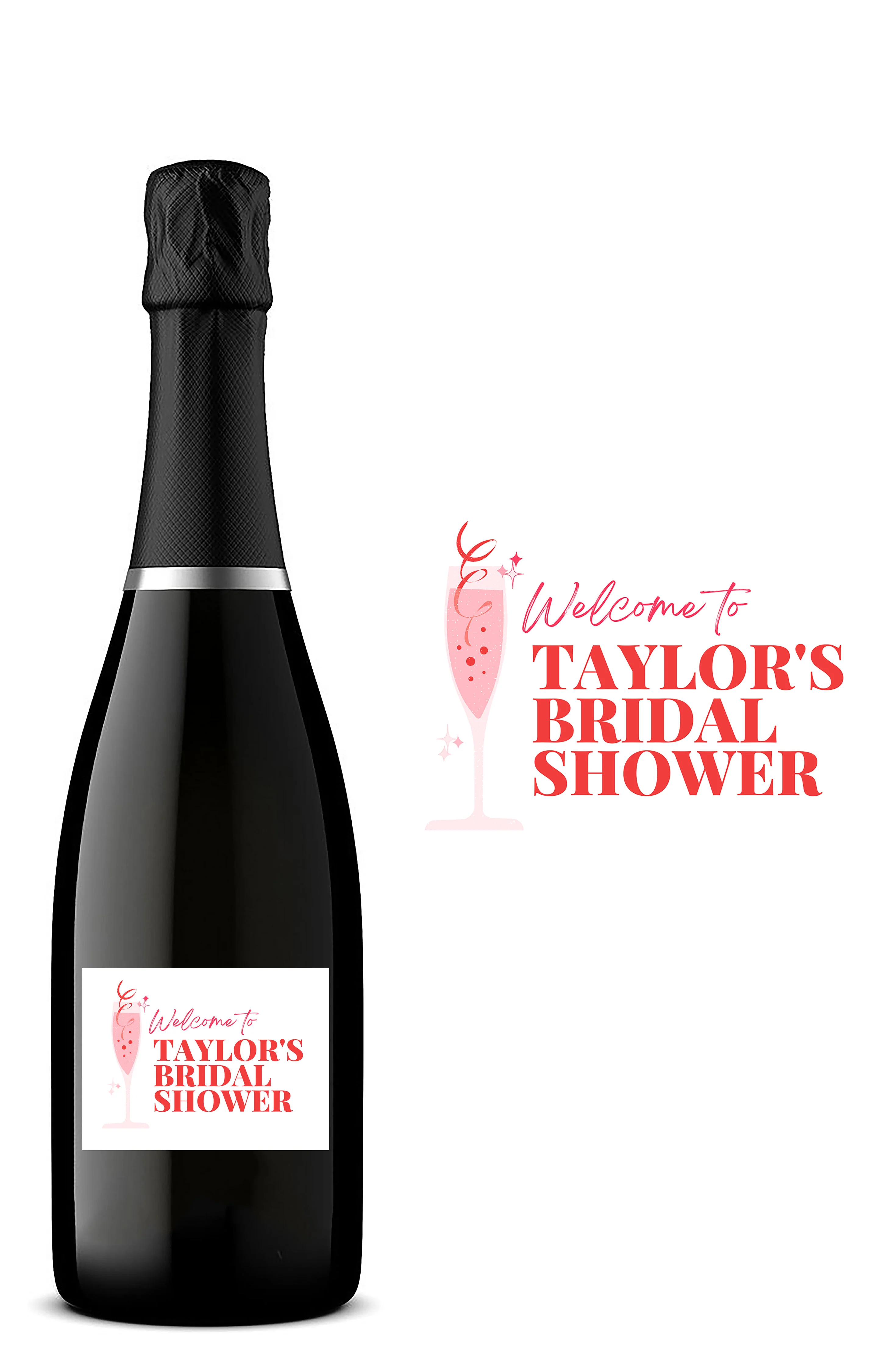 Personalised Prosecco Bottle Label - Bridal Shower/Hen Do Design - Image 3