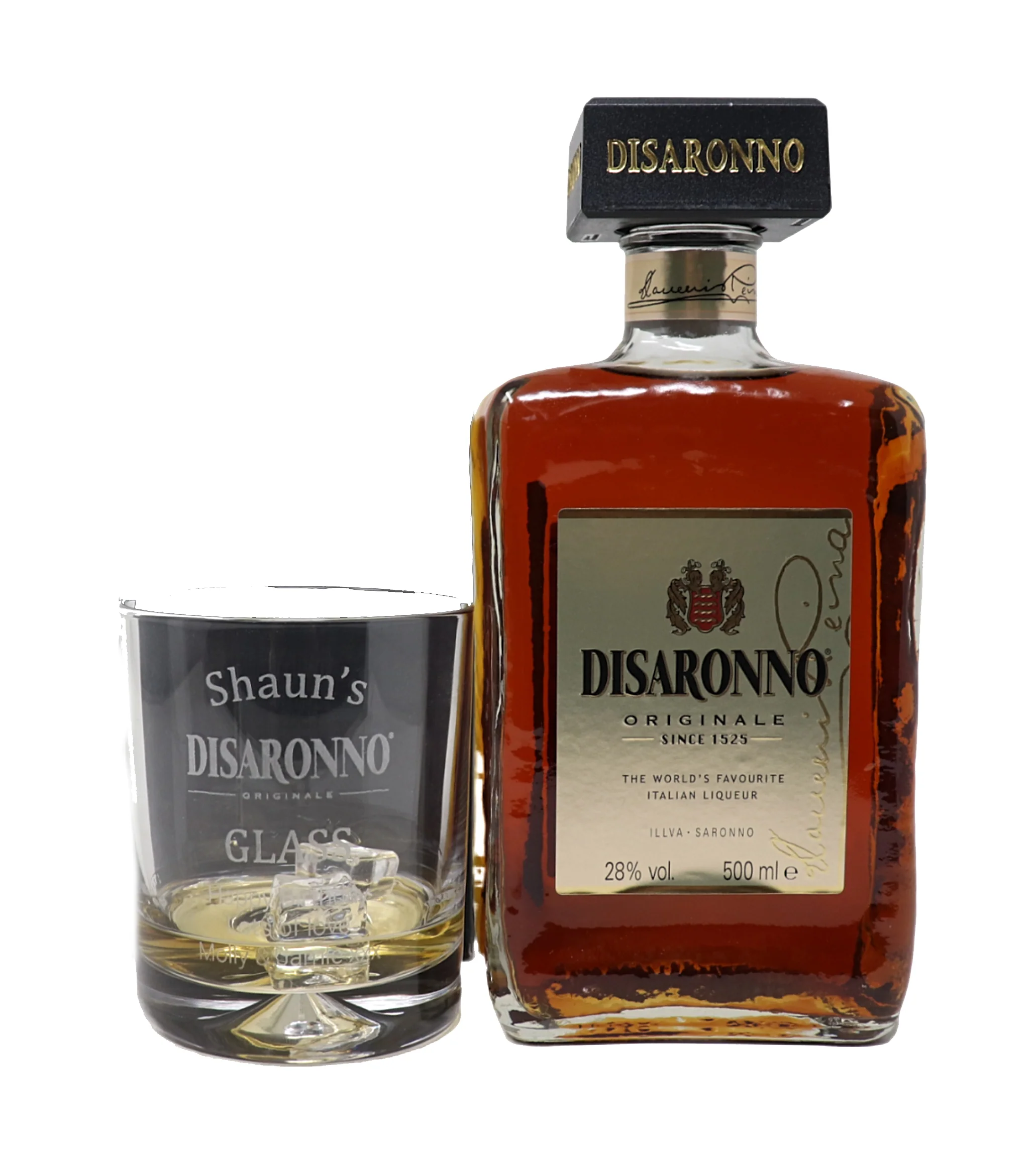 Personalised Glass Tumbler & Disaronno - Disaronno Design - Image 7