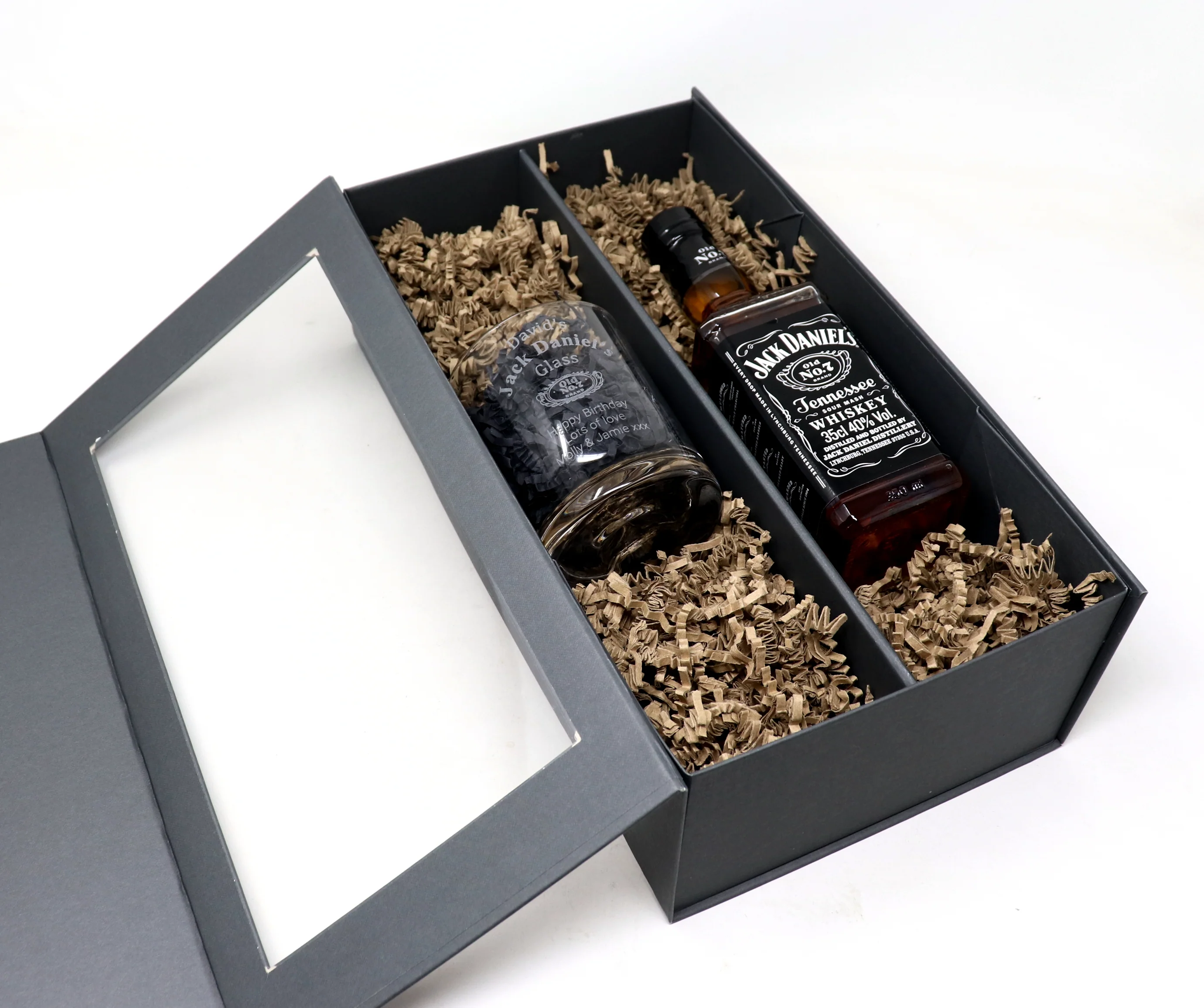 Personalised Glass Tumbler & 35cl Jack Daniels - Jack Daniels Design - Image 3