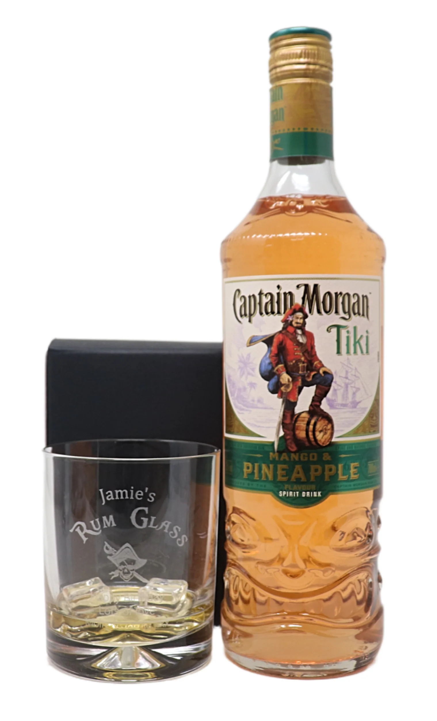 Personalised Rum Glass Tumbler & 70cl Captain Morgan Rum Gift Set - Image 5