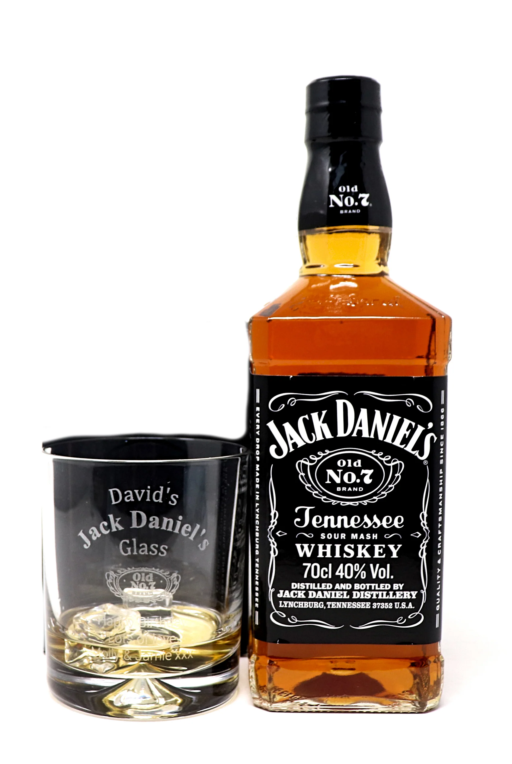 Personalised Glass Tumbler & 70cl Jack Daniels - Jack Daniels Design - Image 6