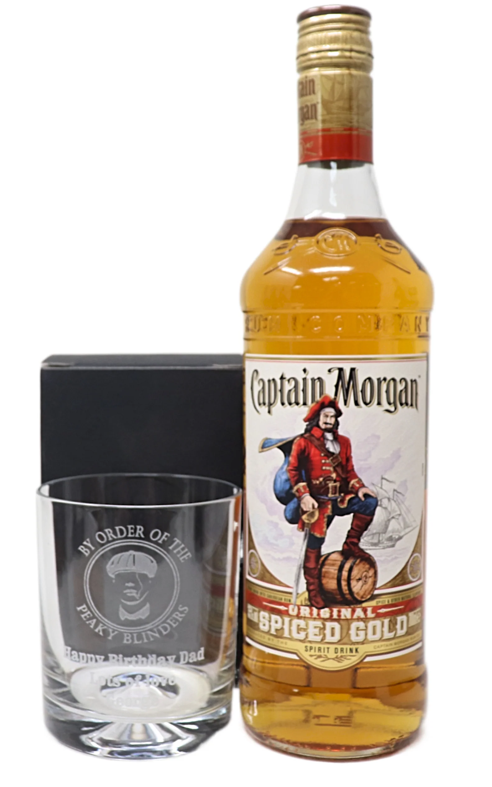 Personalised Glass Tumbler & Bottle of Alcohol - Peaky Blinders Design - Image 3