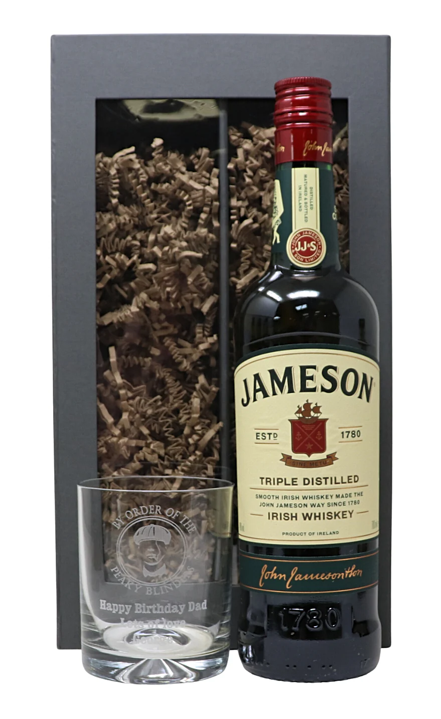 Personalised Glass Tumbler & Bottle of Alcohol - Peaky Blinders Design - Image 8