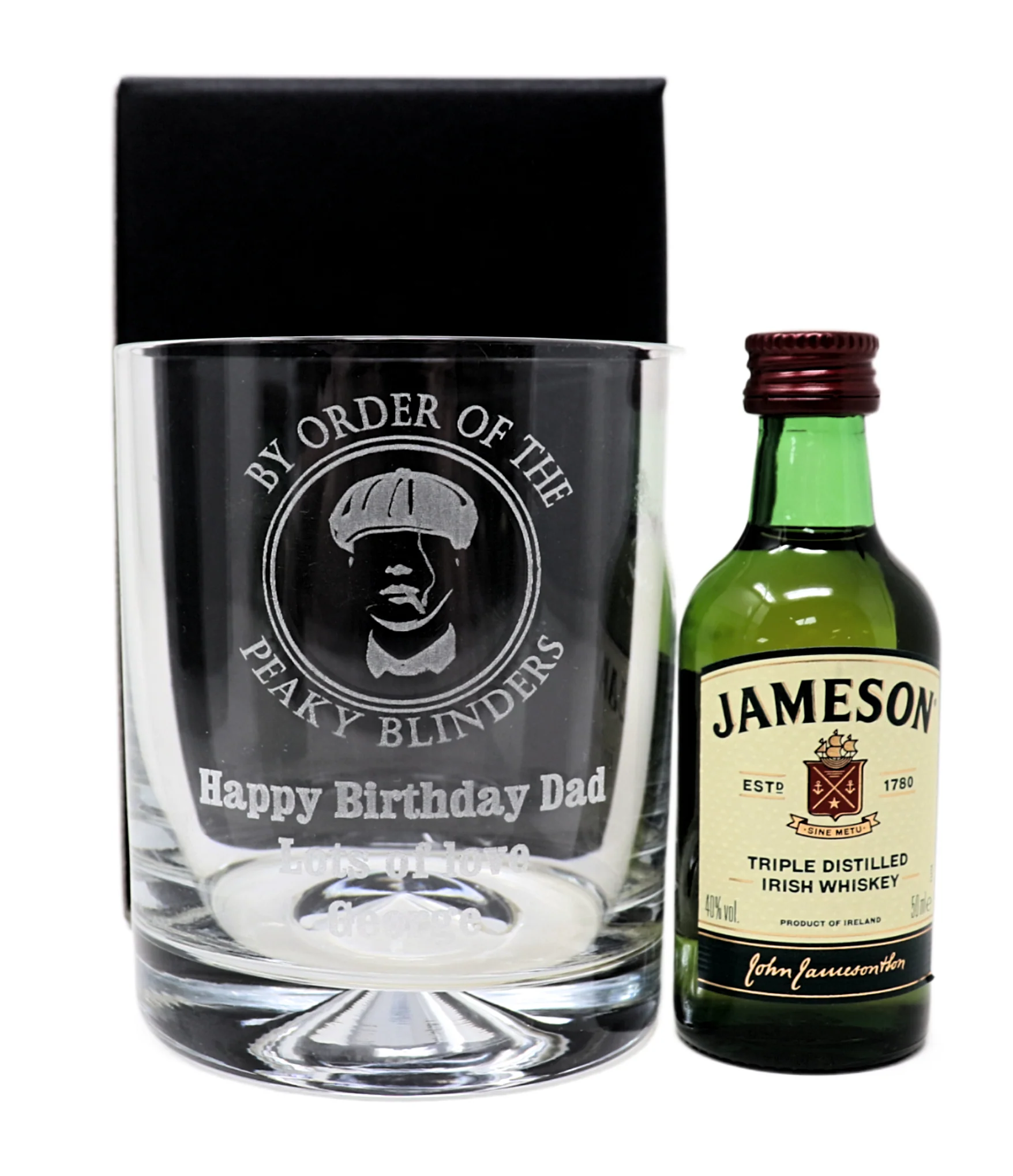Personalised Glass Tumbler & Miniature - Peaky Blinders Design - Image 10