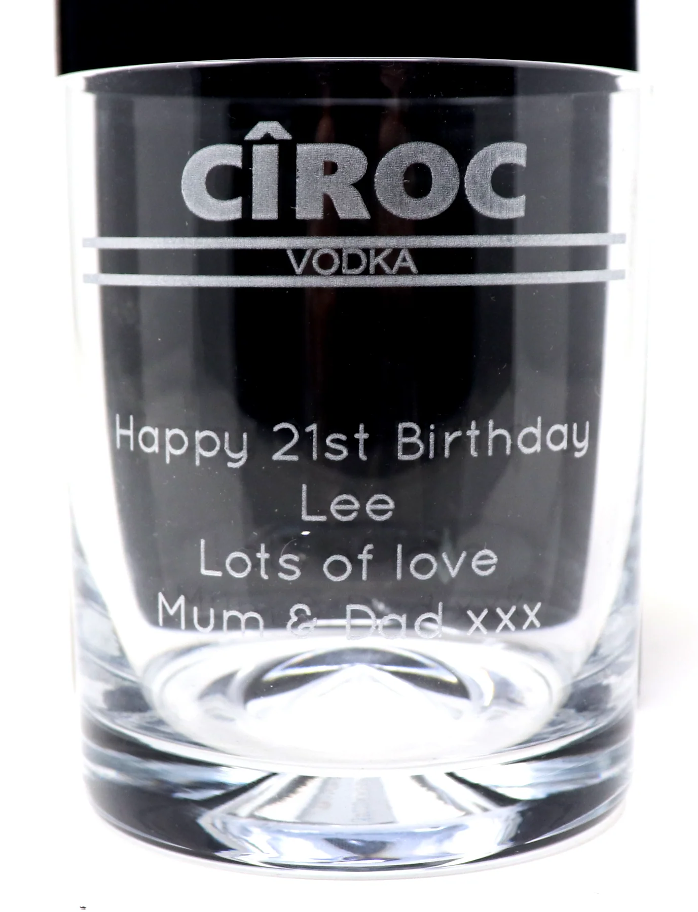 Personalised Ciroc Vodka Gift Hamper with Engraved Vodka Glass - Image 2