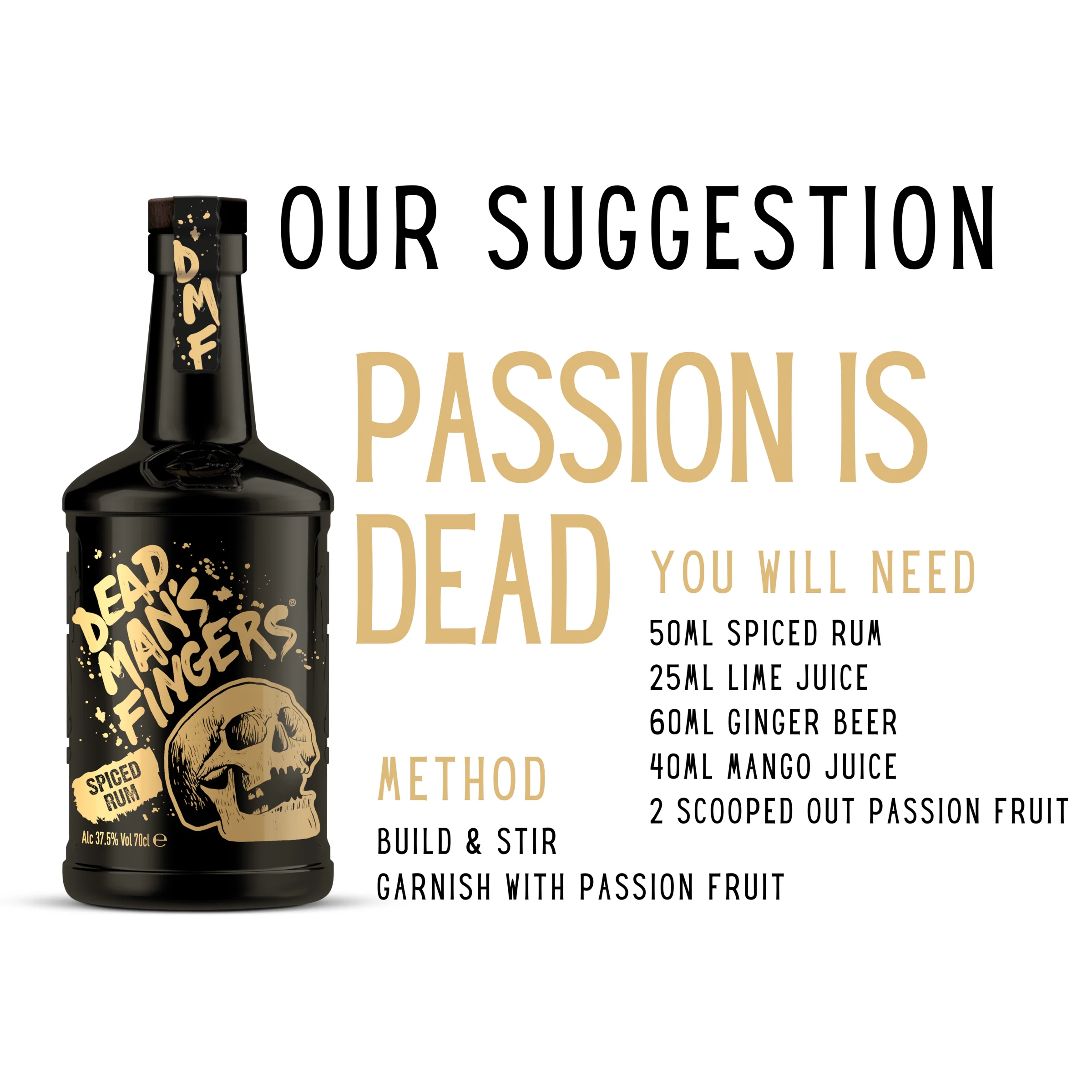 Personalised Crystal Rum Glass Tumbler & 70cl Dead Man's Fingers Spiced Rum - Image 2