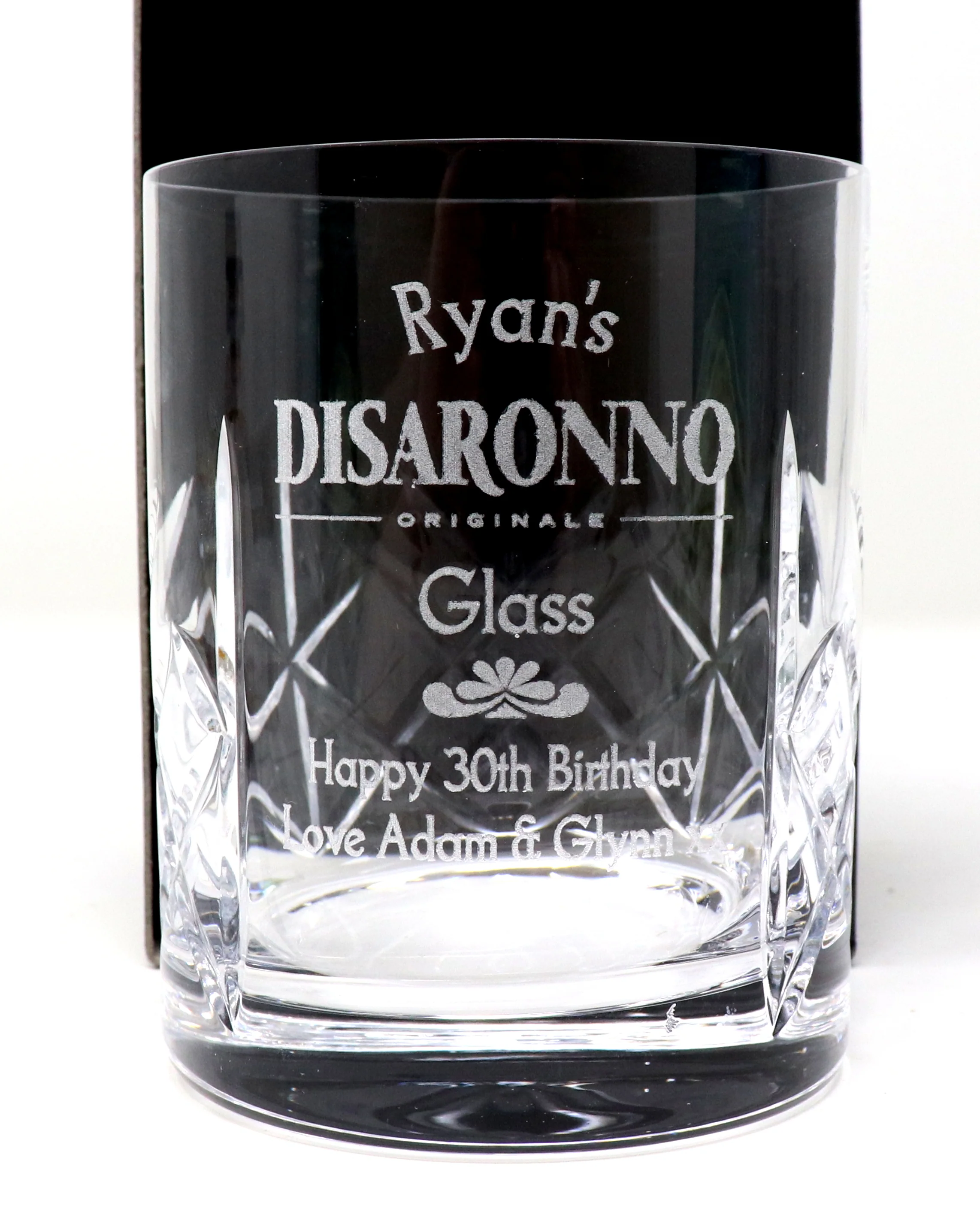 Personalised Crystal Glass Tumbler - Disaronno Design - Image 2