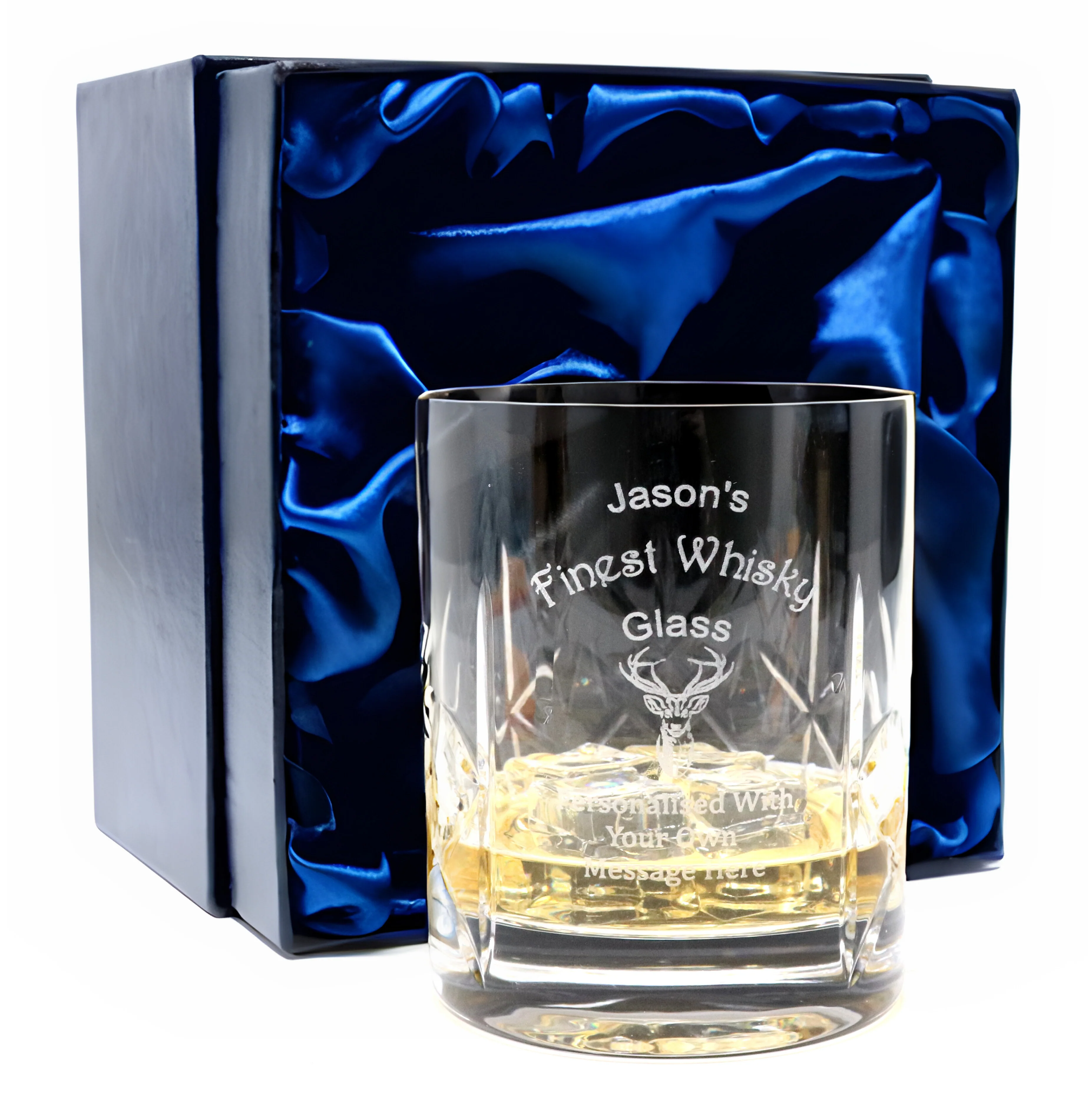 Personalised Crystal Glass Tumbler - Finest Whisky Design - Image 3