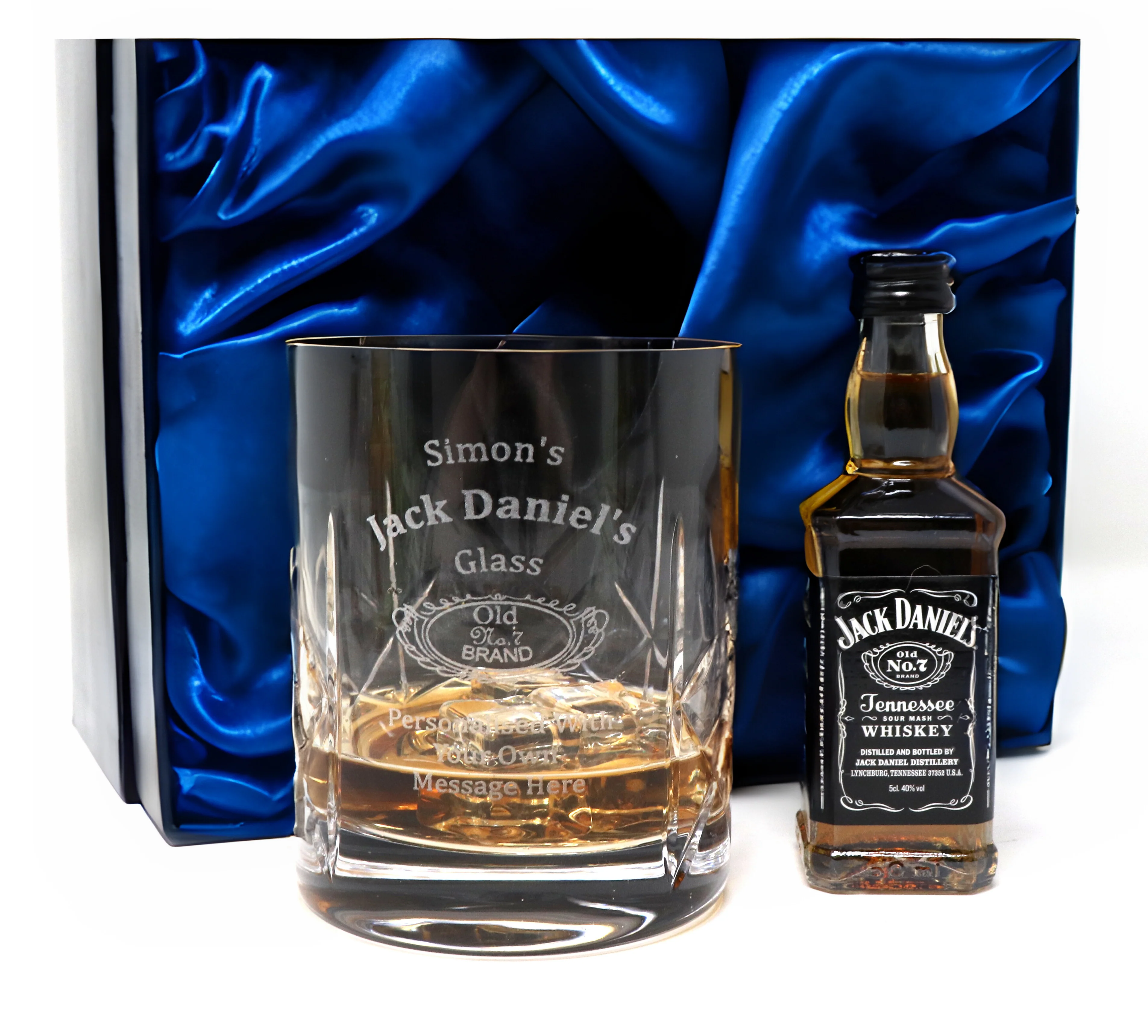 Personalised Crystal Glass Tumbler & Miniature - Jack Daniels Design - Image 6