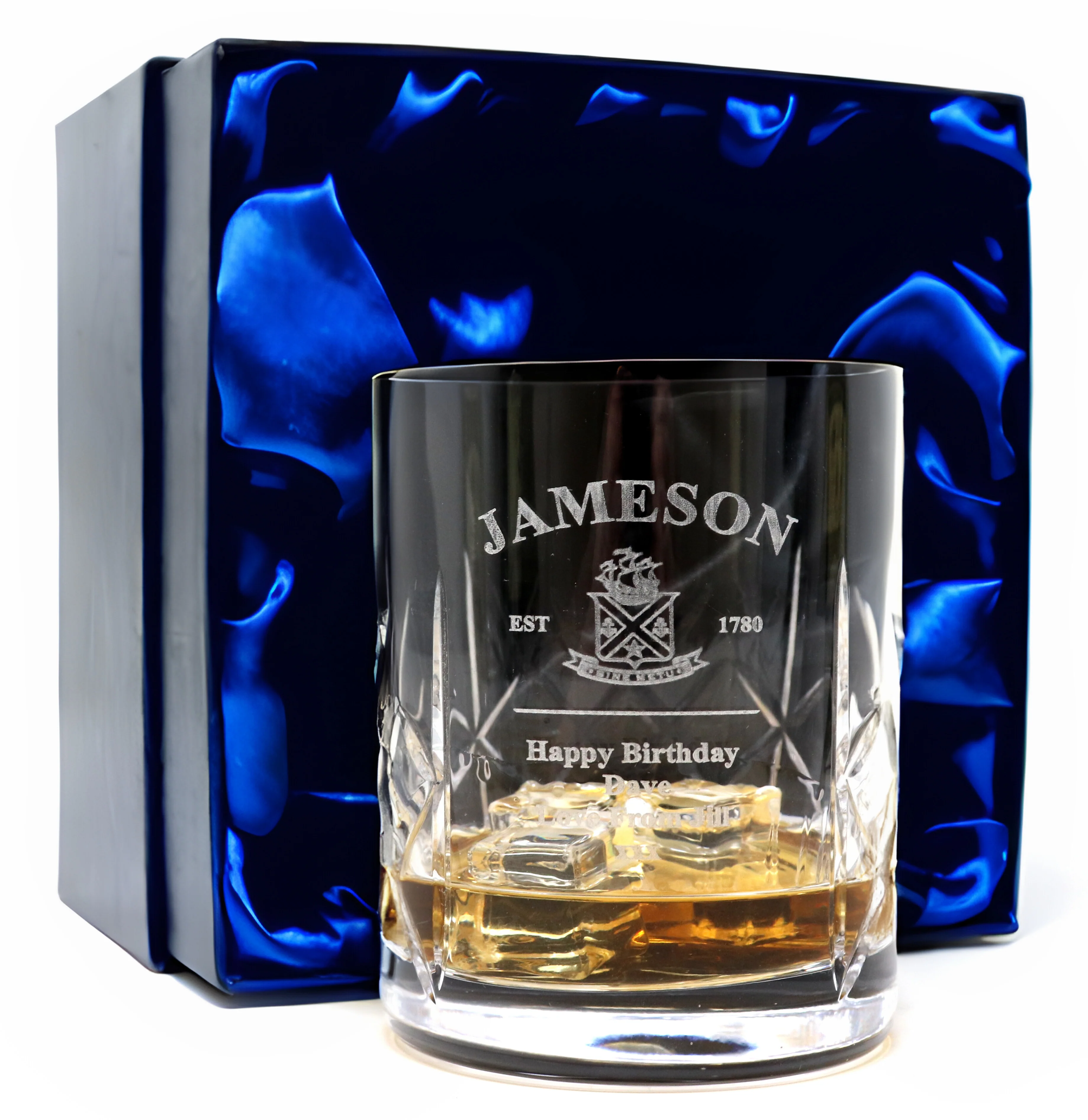 Personalised Crystal Glass Tumbler - Jameson Label Design - Image 3