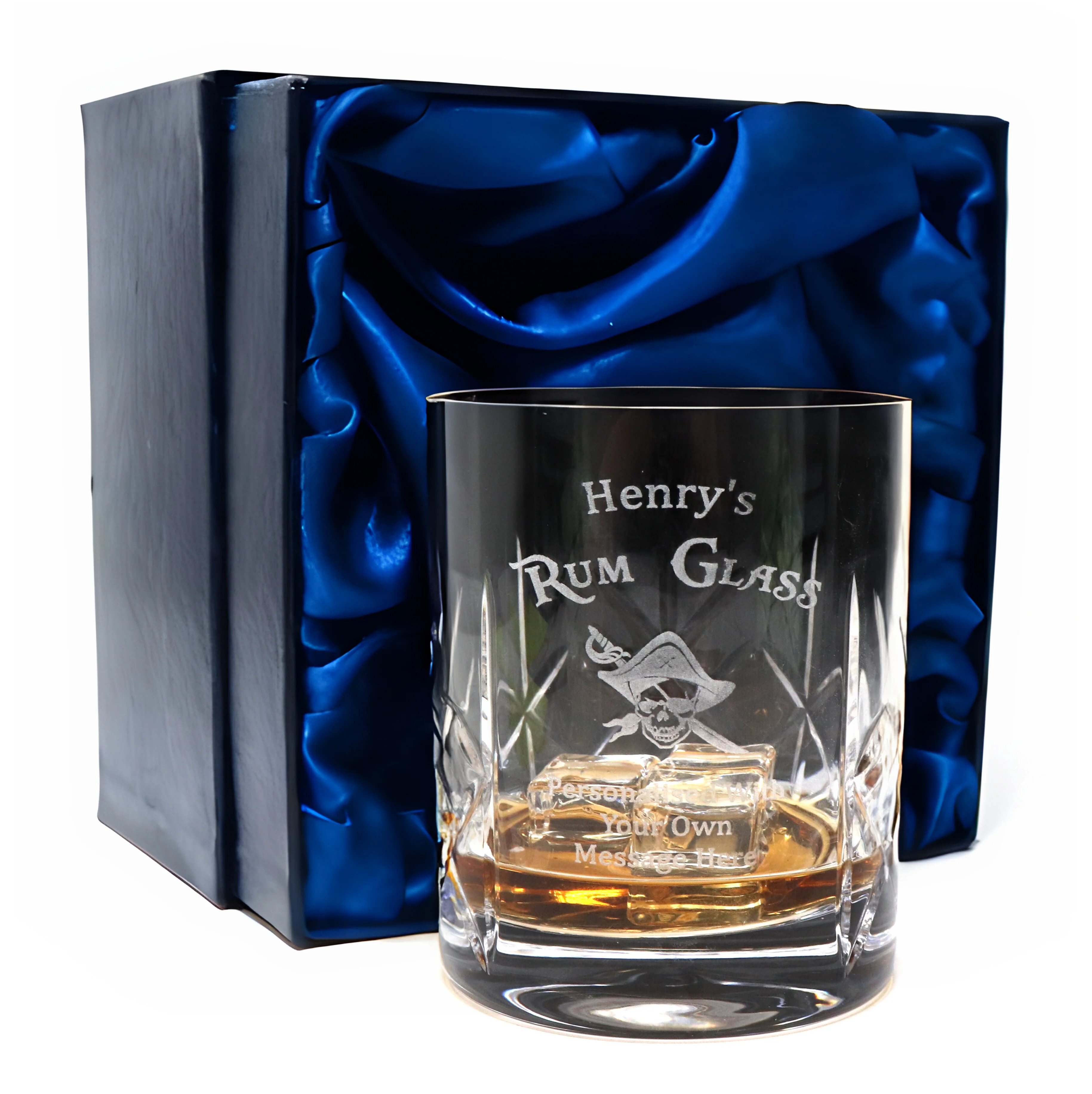Personalised Crystal Glass Tumbler - Rum Design - Image 2