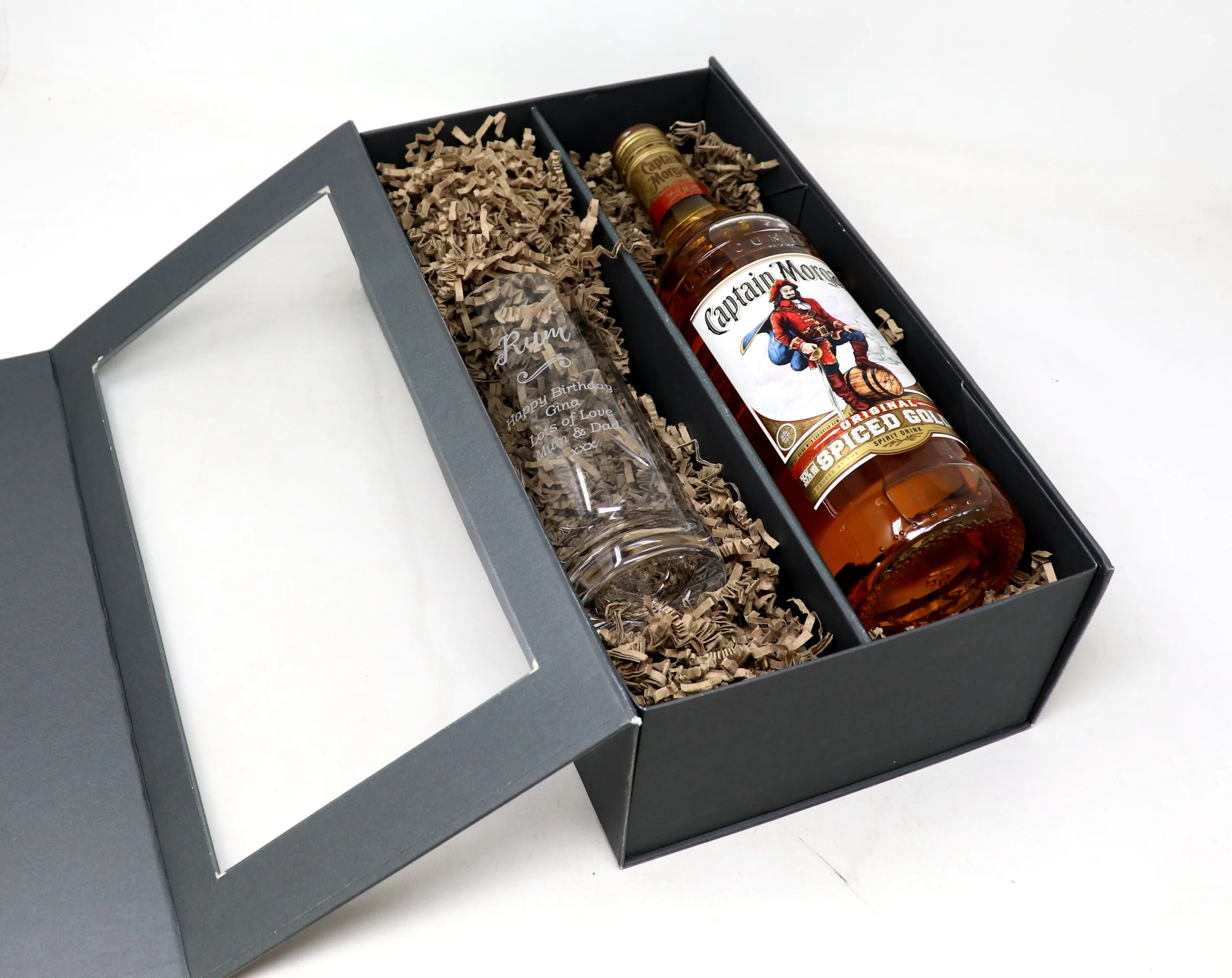 Personalised Crystal Highball Glass & Bottle -  Rum Design - Image 12