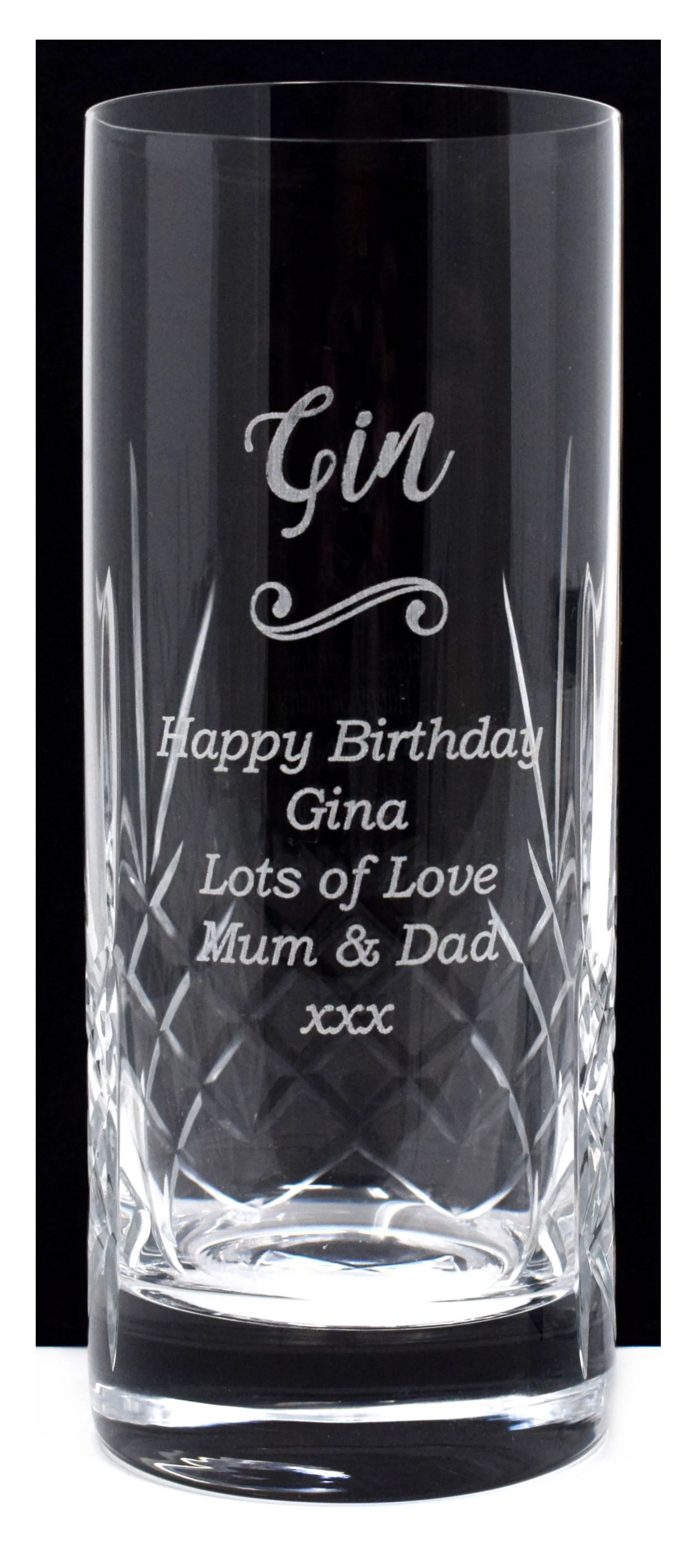 Personalised Crystal Highball Glass - Gin Design - Image 2