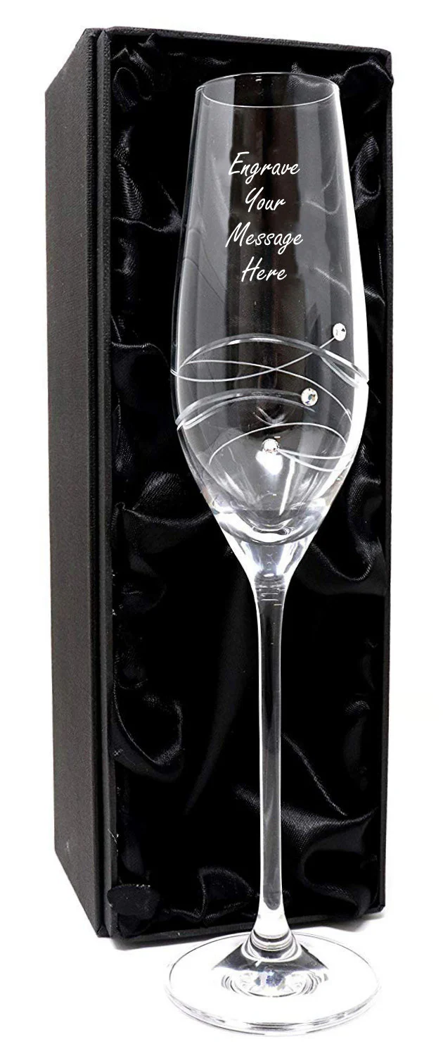 Personalised Diamante Champagne Flute - Image 2
