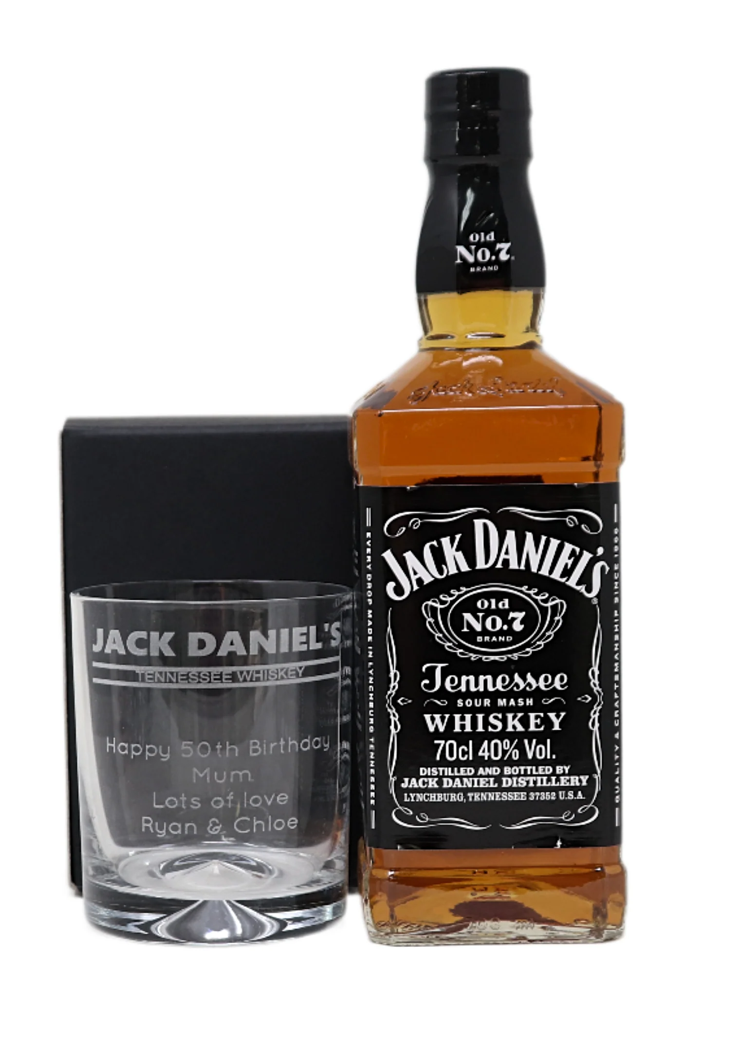 Personalised Glass Tumbler & Jack Daniels - Banner Design - Image 6