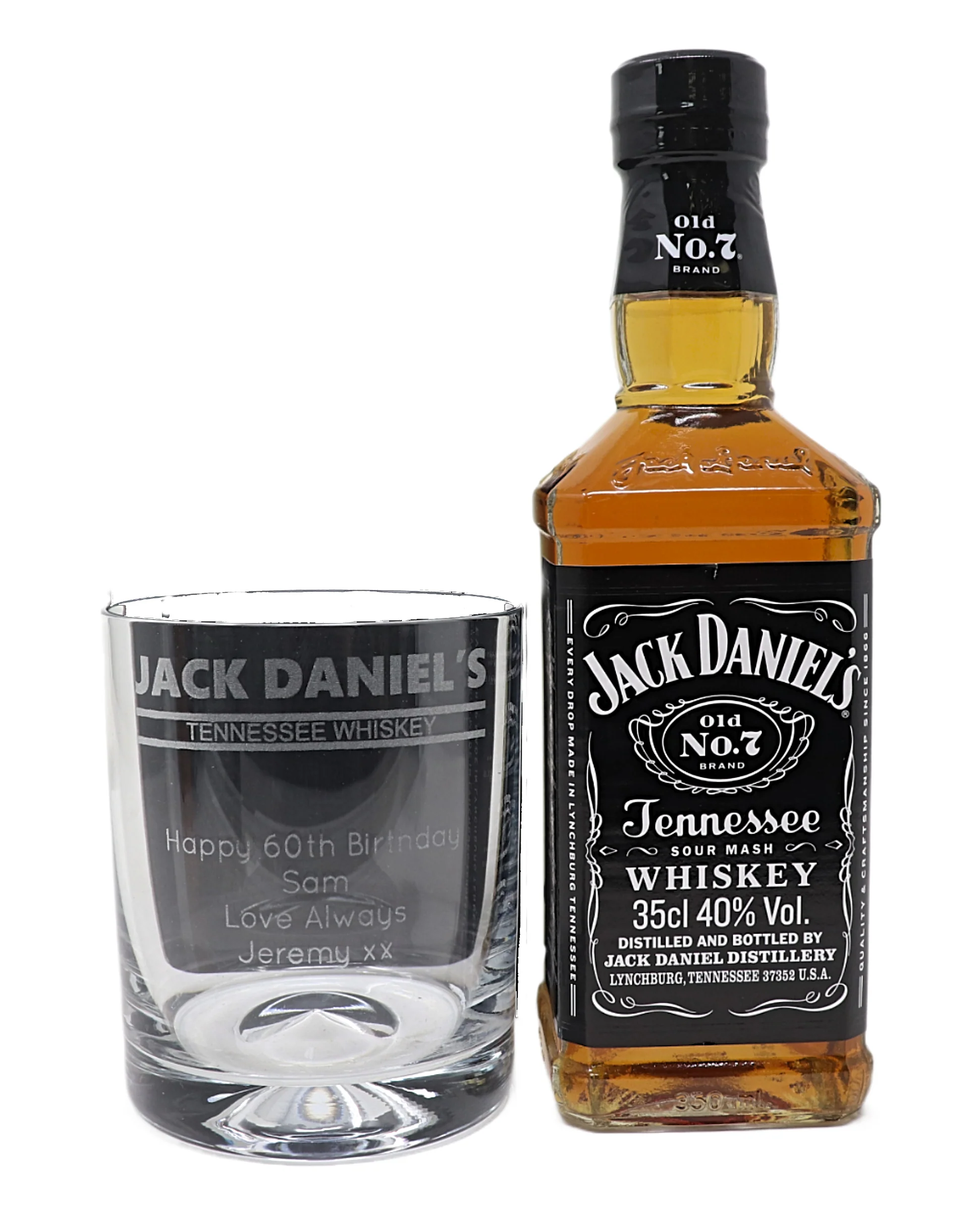 Personalised Glass Tumbler & Jack Daniels - Banner Design - Image 7