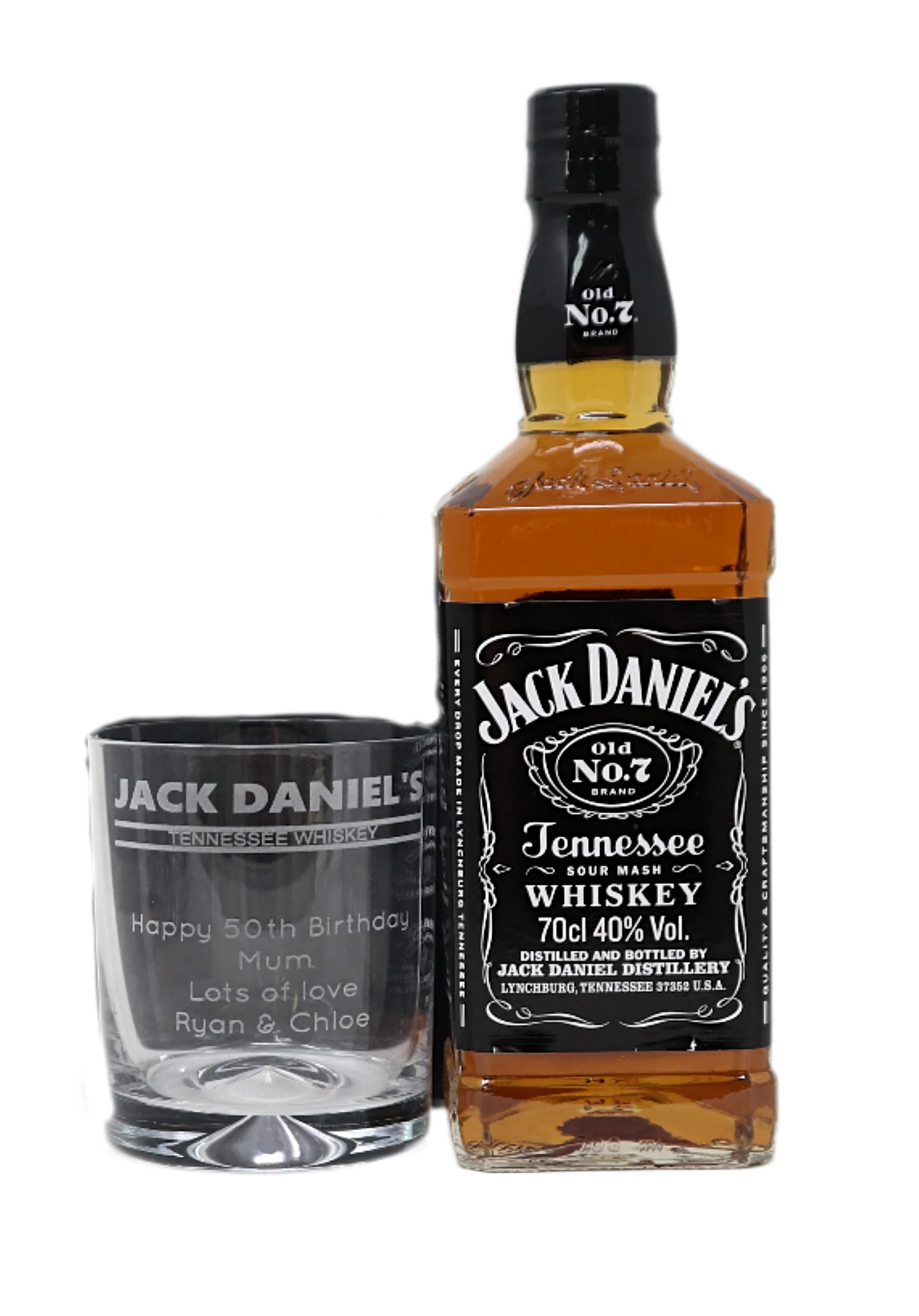Personalised Glass Tumbler & Jack Daniels - Banner Design - Image 8