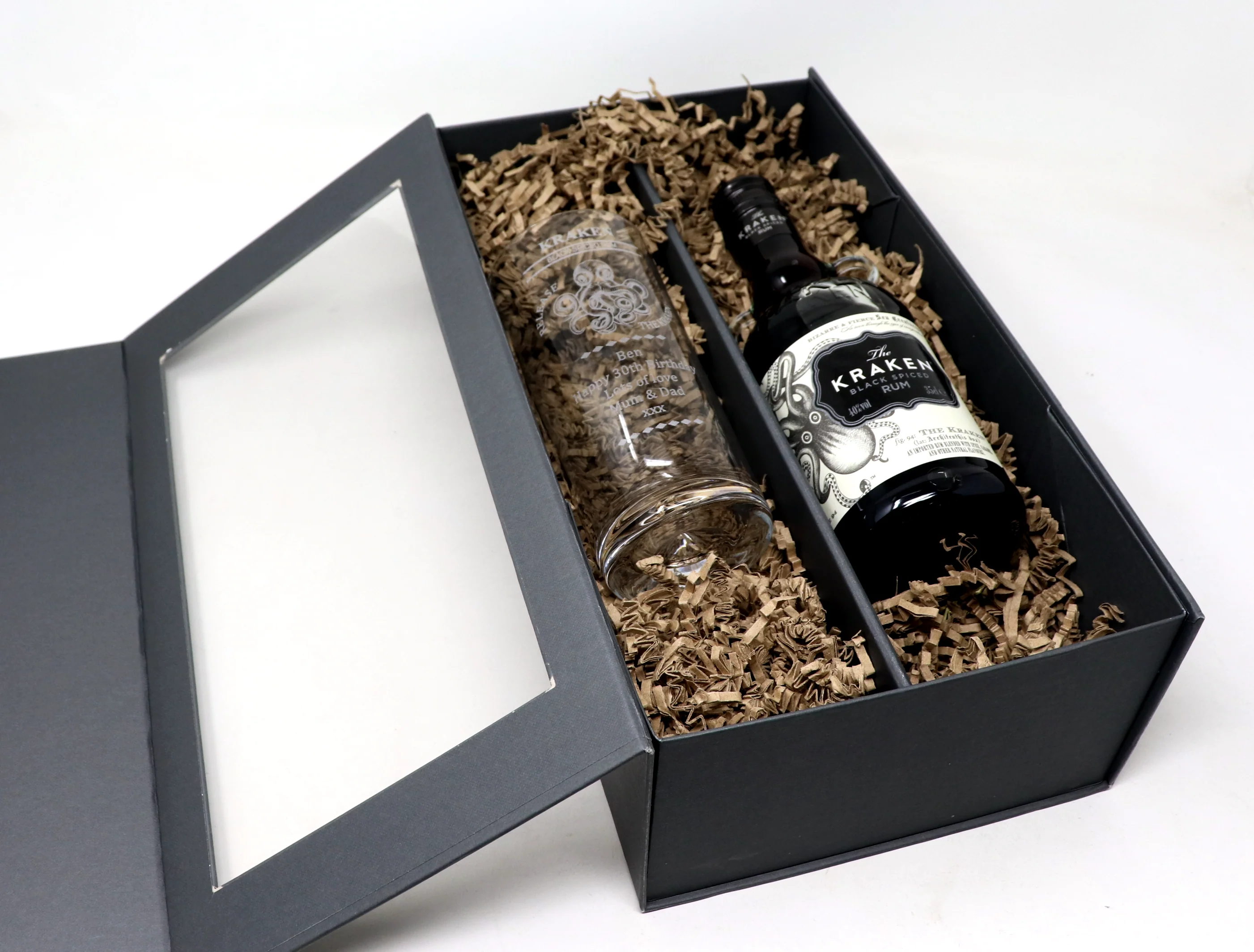 Personalised Kraken Octopus Highball Glass & 35cl Kraken Rum Gift Set - Image 3