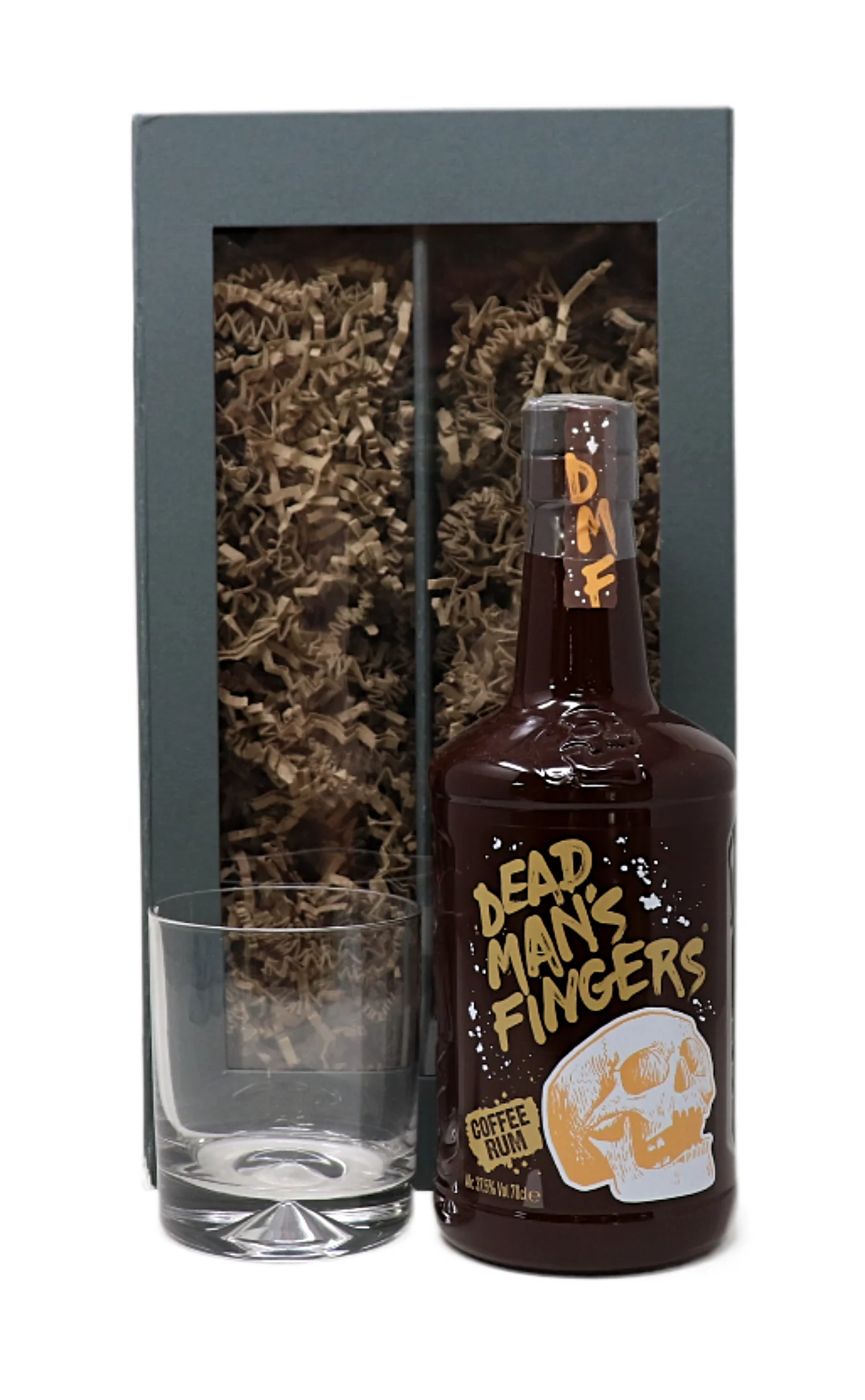 Personalised Glass Tumbler & 70cl Rum - Dead Man's Fingers Design - Image 8