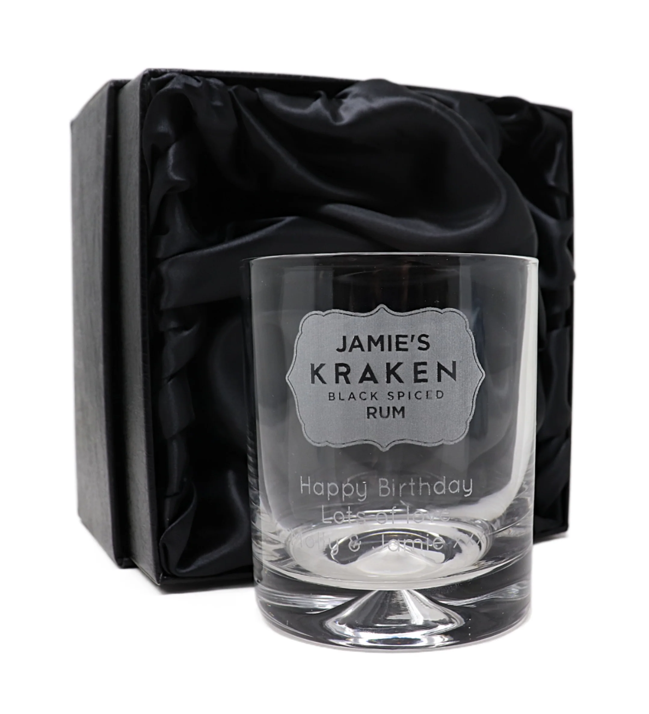 Personalised Kraken Label Rum Glass Tumbler - Image 3