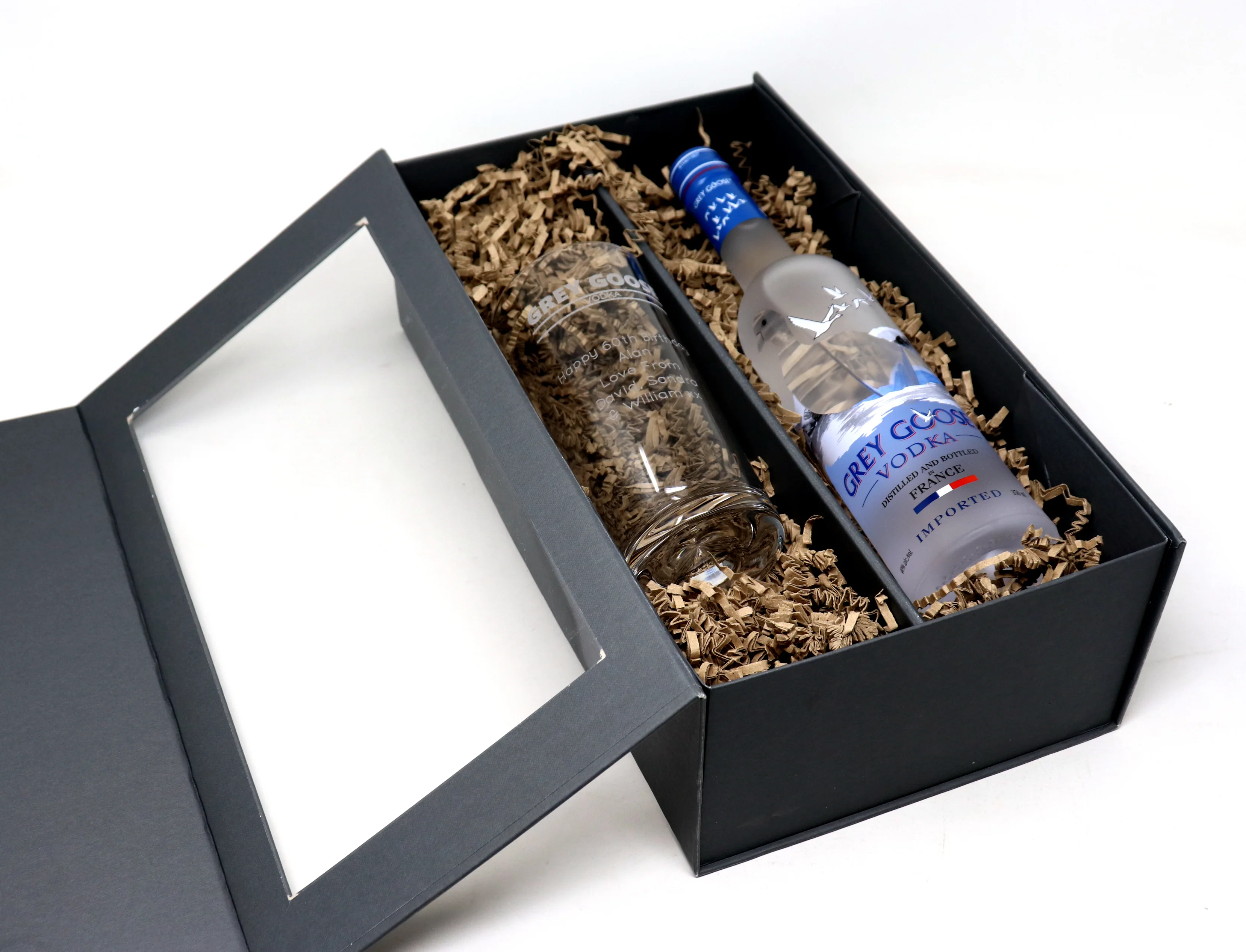 Personalised Highball Glass & 35cl Grey Goose - Grey Goose Vodka Banner Design - Image 3