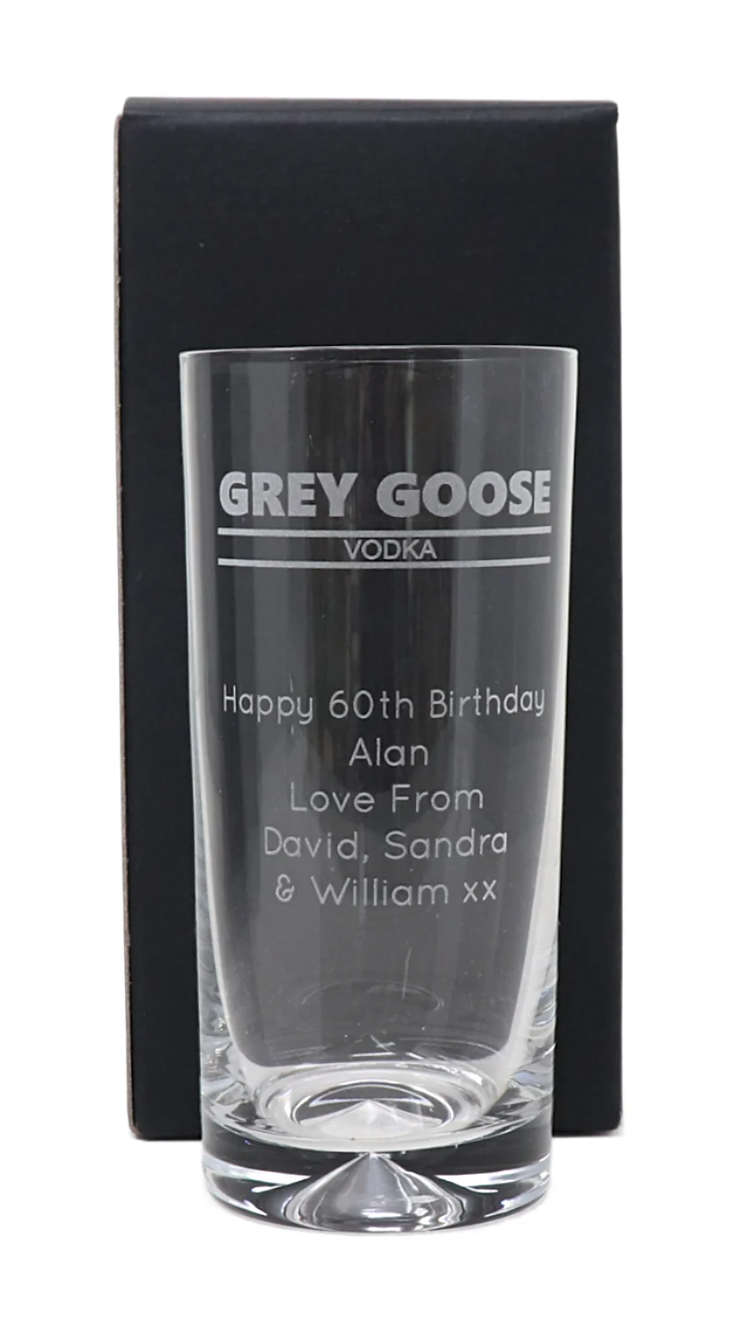 Personalised Highball Glass & 35cl Grey Goose - Grey Goose Vodka Banner Design - Image 4