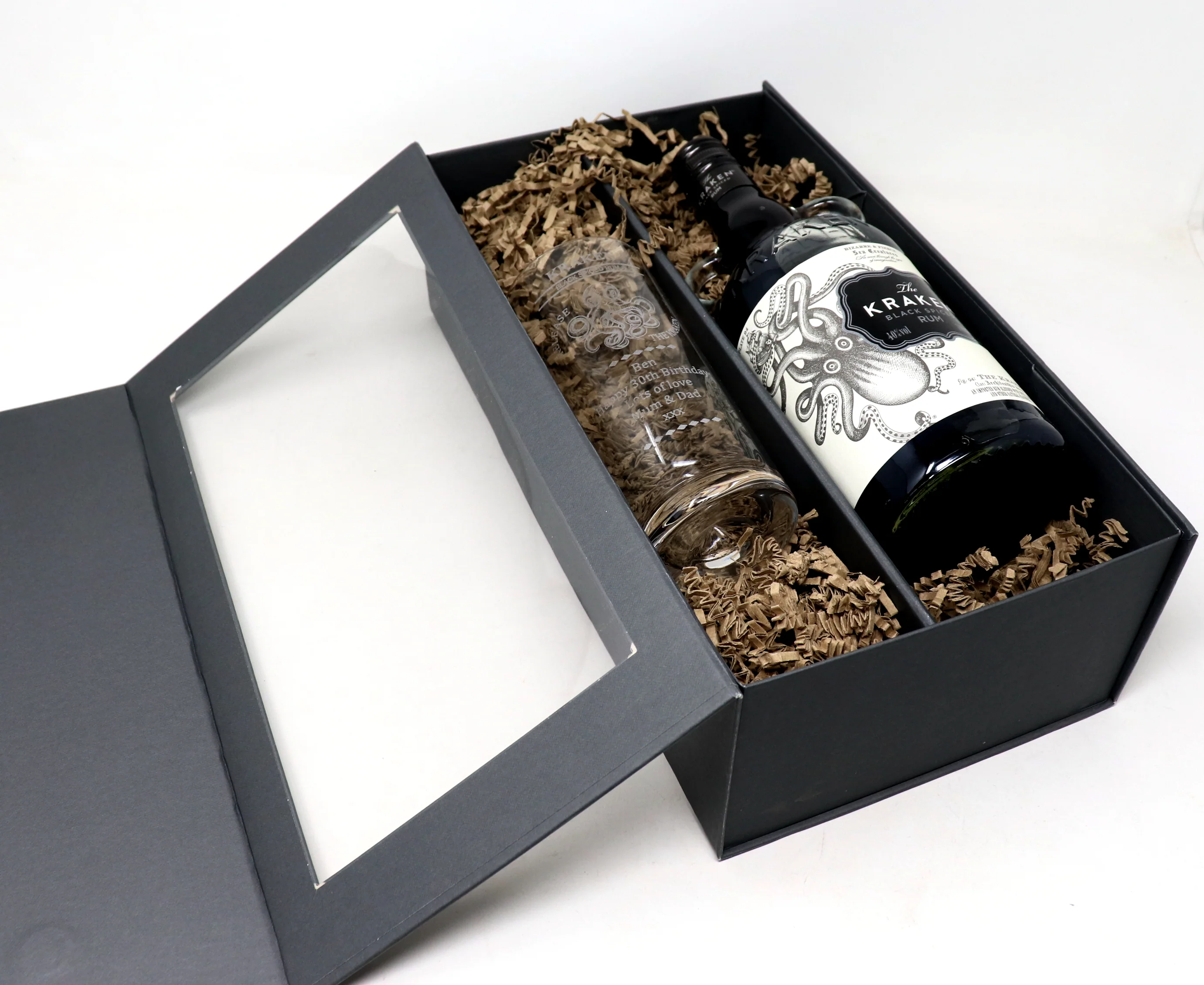 Personalised Highball Glass & 70cl Kraken Rum- Octopus/Beast Design - Image 3
