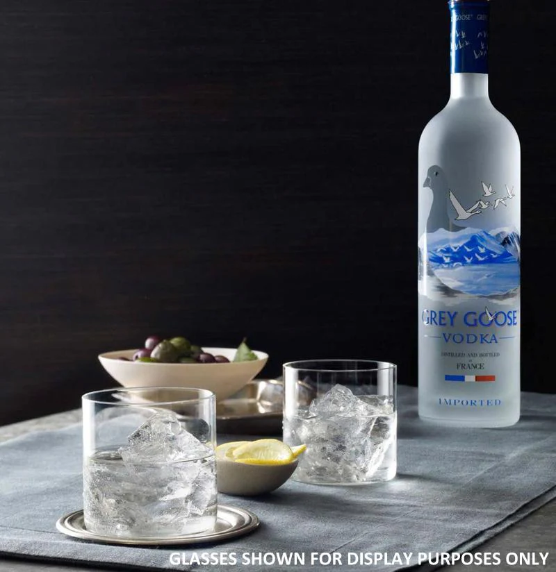 Personalised Glass Tumbler & Bottle of Vodka - Grey Goose Banner Design - Image 5