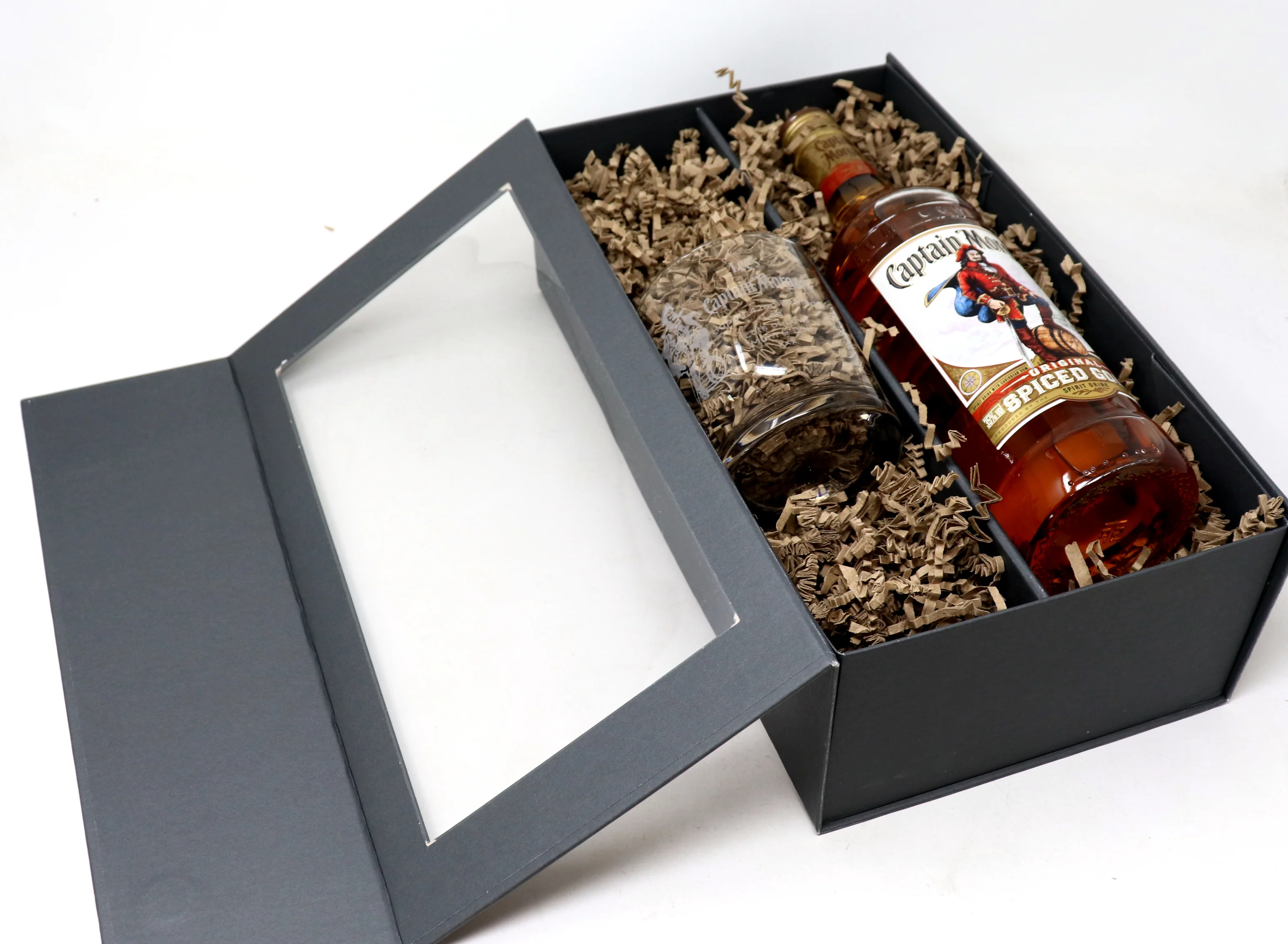 Personalised Glass Tumbler & 70cl Spiced Rum - Captain Morgan Pirate Design - Image 3