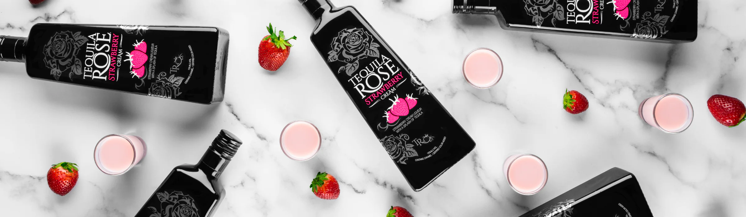 Personalised Glass Tumbler & 70cl Tequila Rose - Banner Design - Image 2