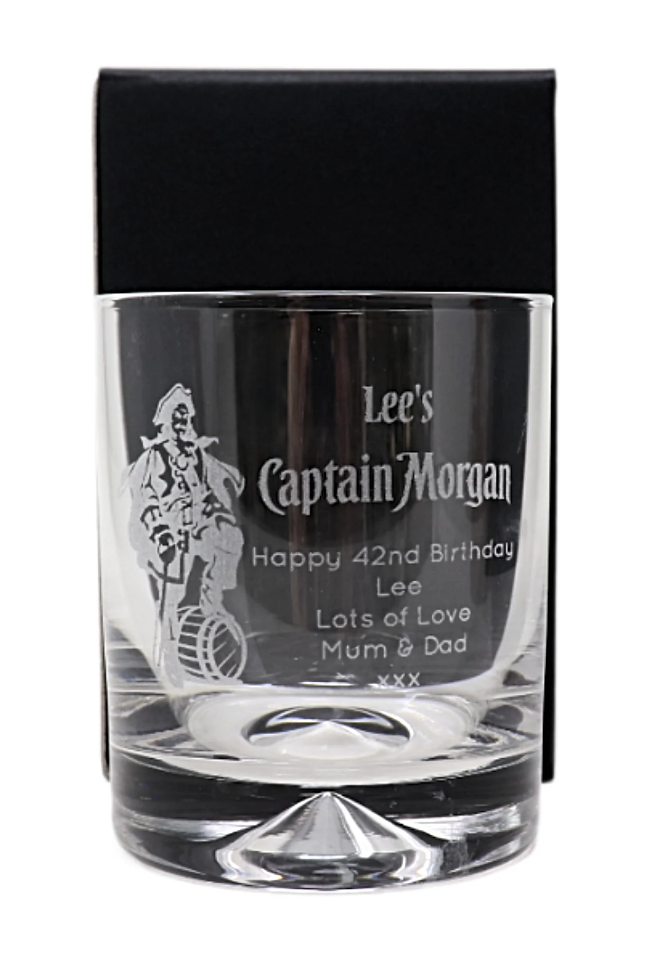 Personalised Captain Morgan Pirate Rum Glass Tumbler & Miniature Rum Gift Set - Image 4