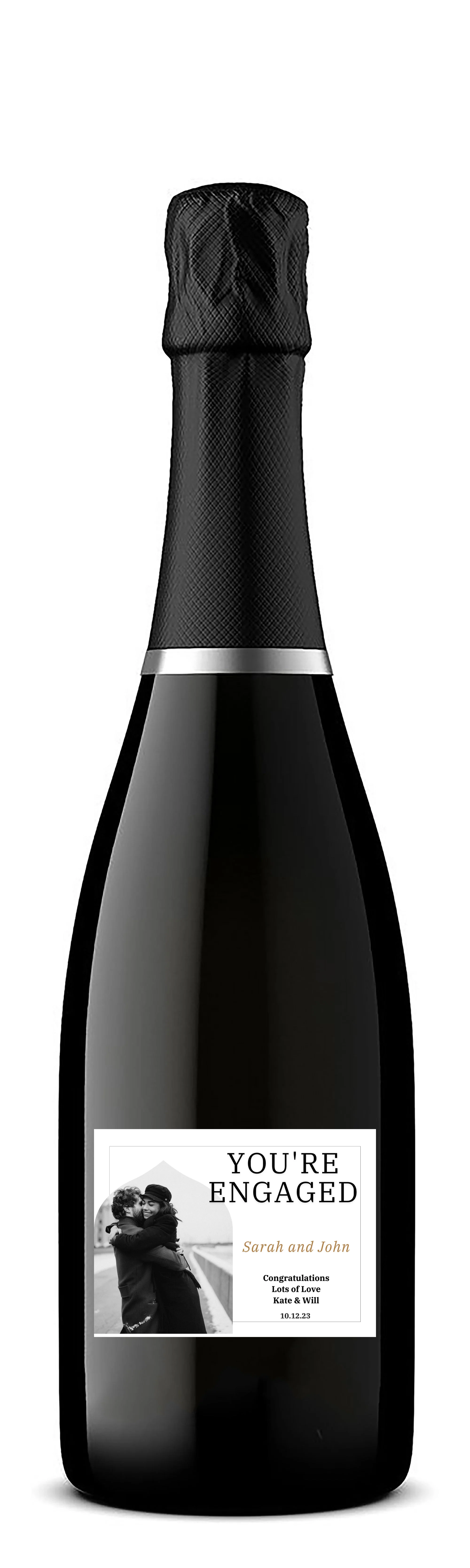 Personalised Prosecco Bottle Label - Engagement Photo Design - Image 3