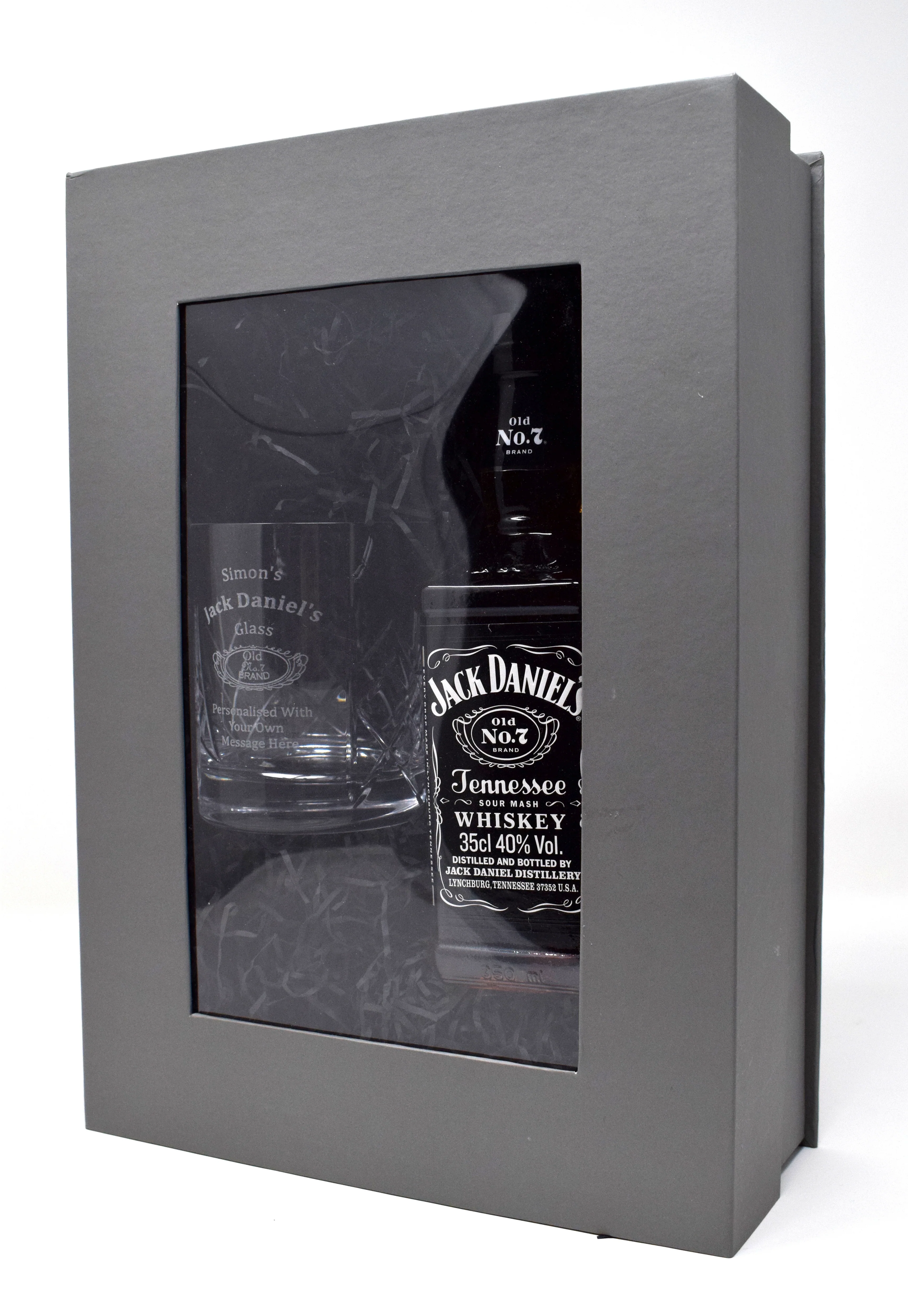 Personalised Crystal Glass Tumbler & 35cl Jack Daniels - Jack Daniels Design - Image 3