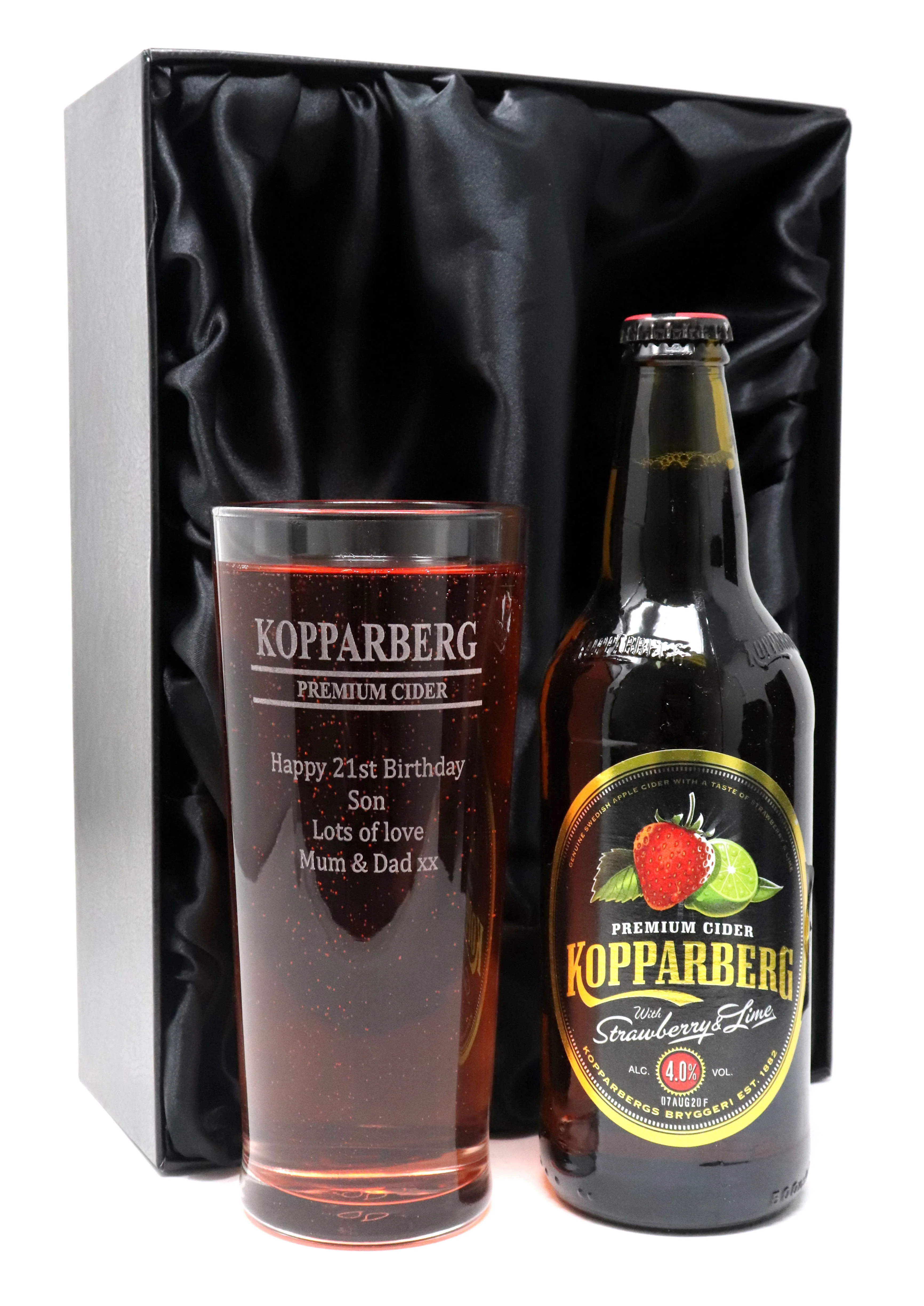 Personalised Pint Glass & Cider - Kopparberg Design - Image 3