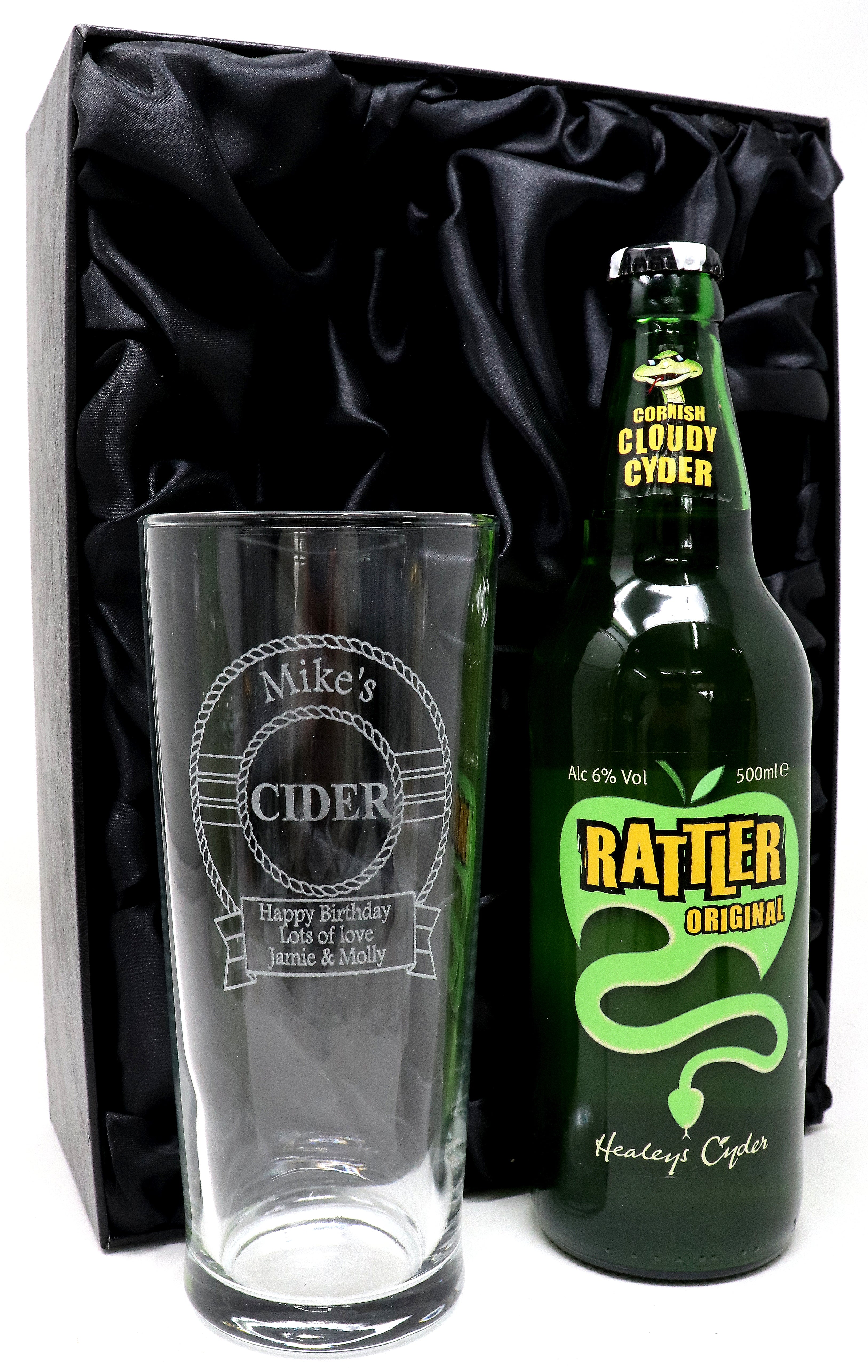 Personalised Pint Glass & Cider Gift Set - Cider Design - Image 10