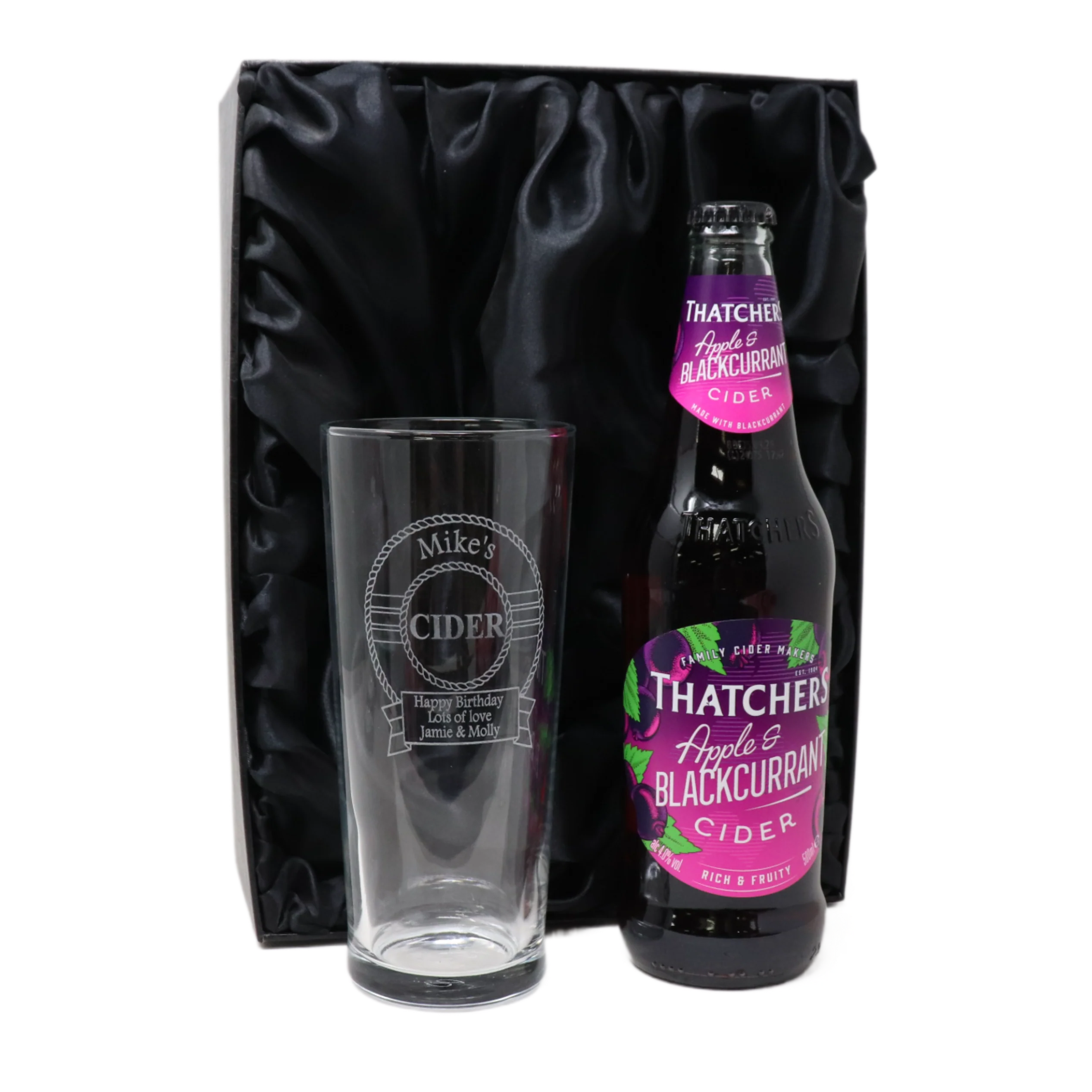 Personalised Pint Glass & Cider Gift Set - Cider Design - Image 3