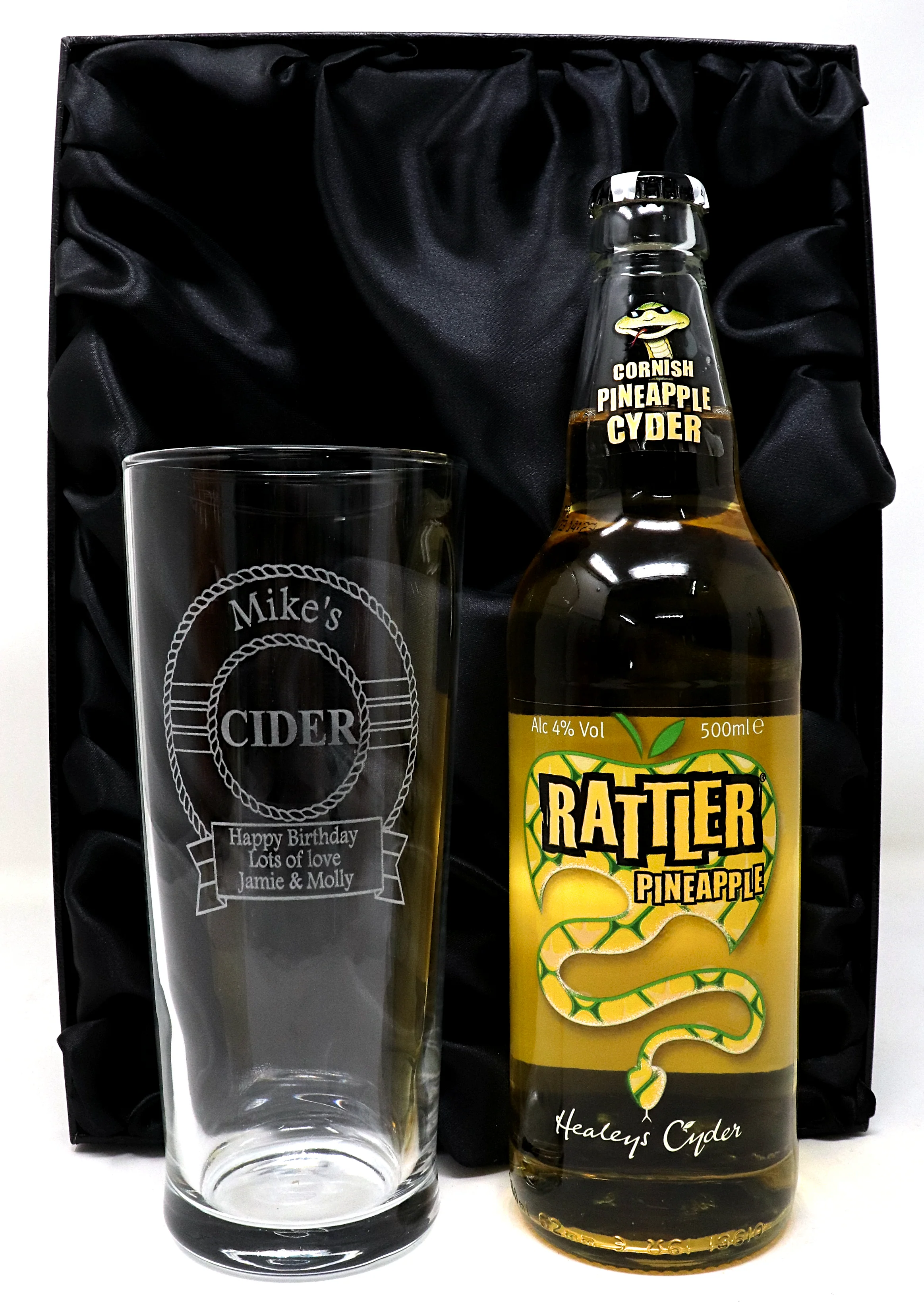 Personalised Pint Glass & Cider Gift Set - Cider Design - Image 4